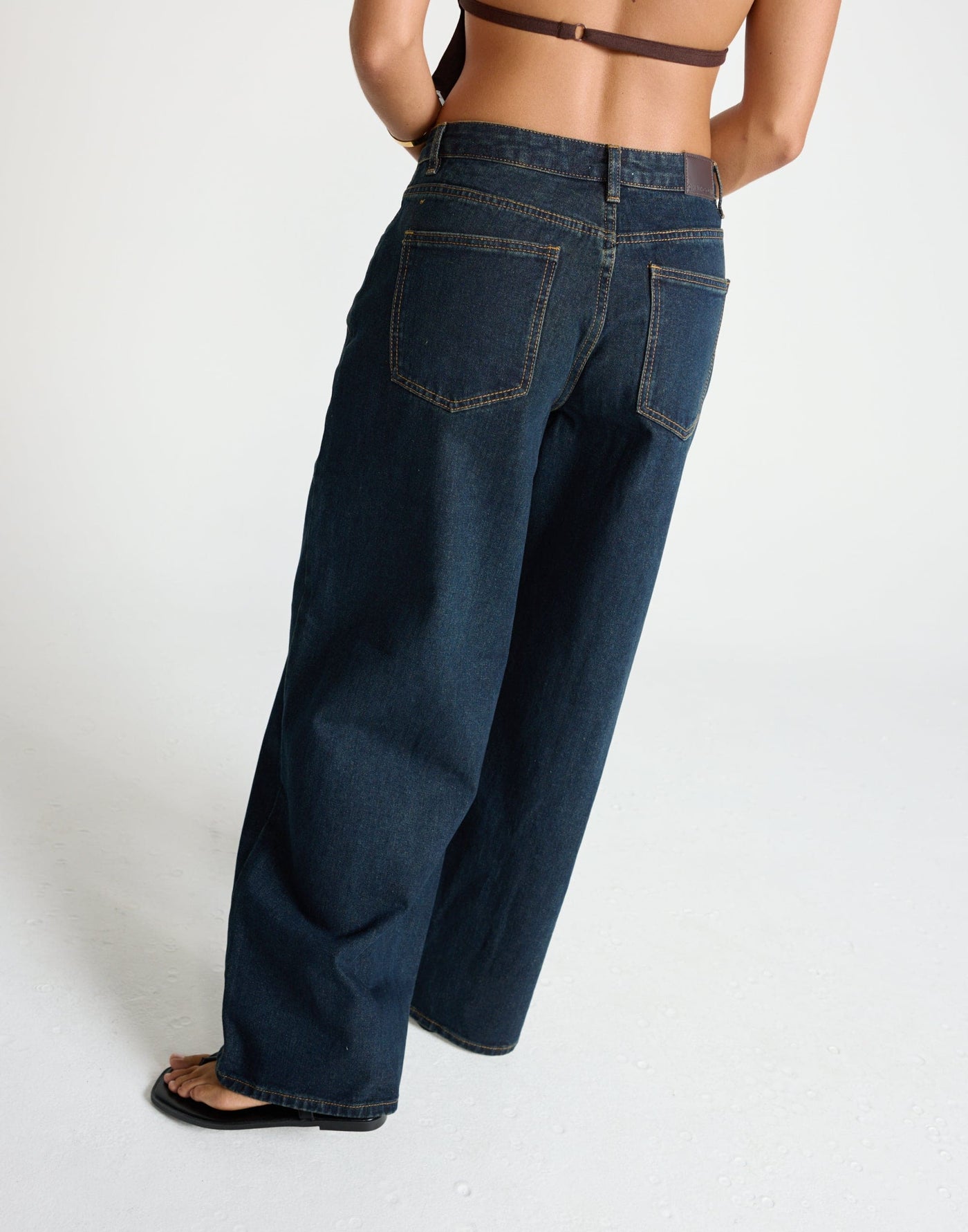 Wren Jeans (Indigo) | CHARCOAL Exclusive - Low to Mid Rise Baggy Wide Leg Jeans - Women's Pants - Charcoal Clothing