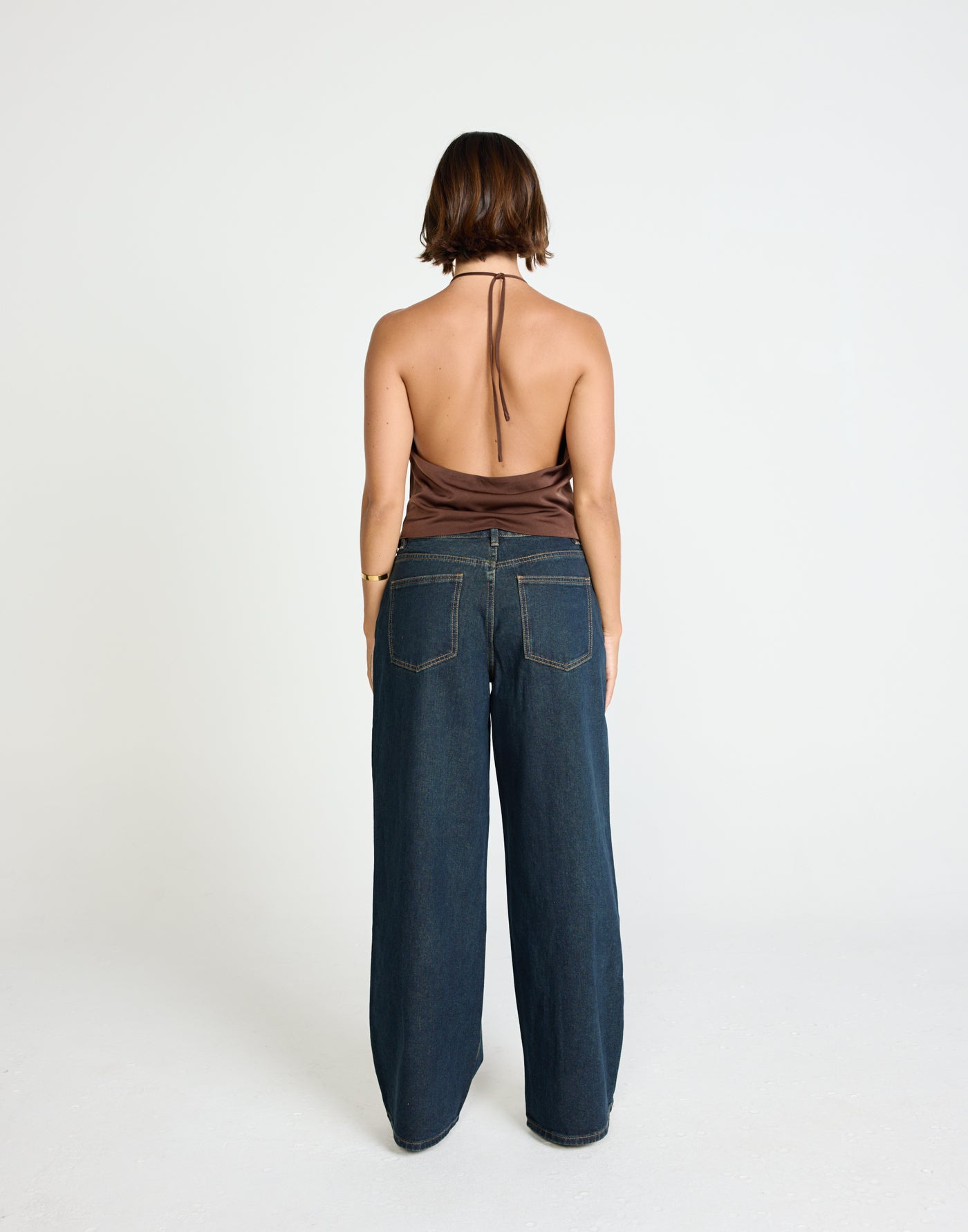 Cabaret Top (Cocoa) | CHARCOAL Exclusive - Halter Brown Top - Women's Top - Charcoal Clothing