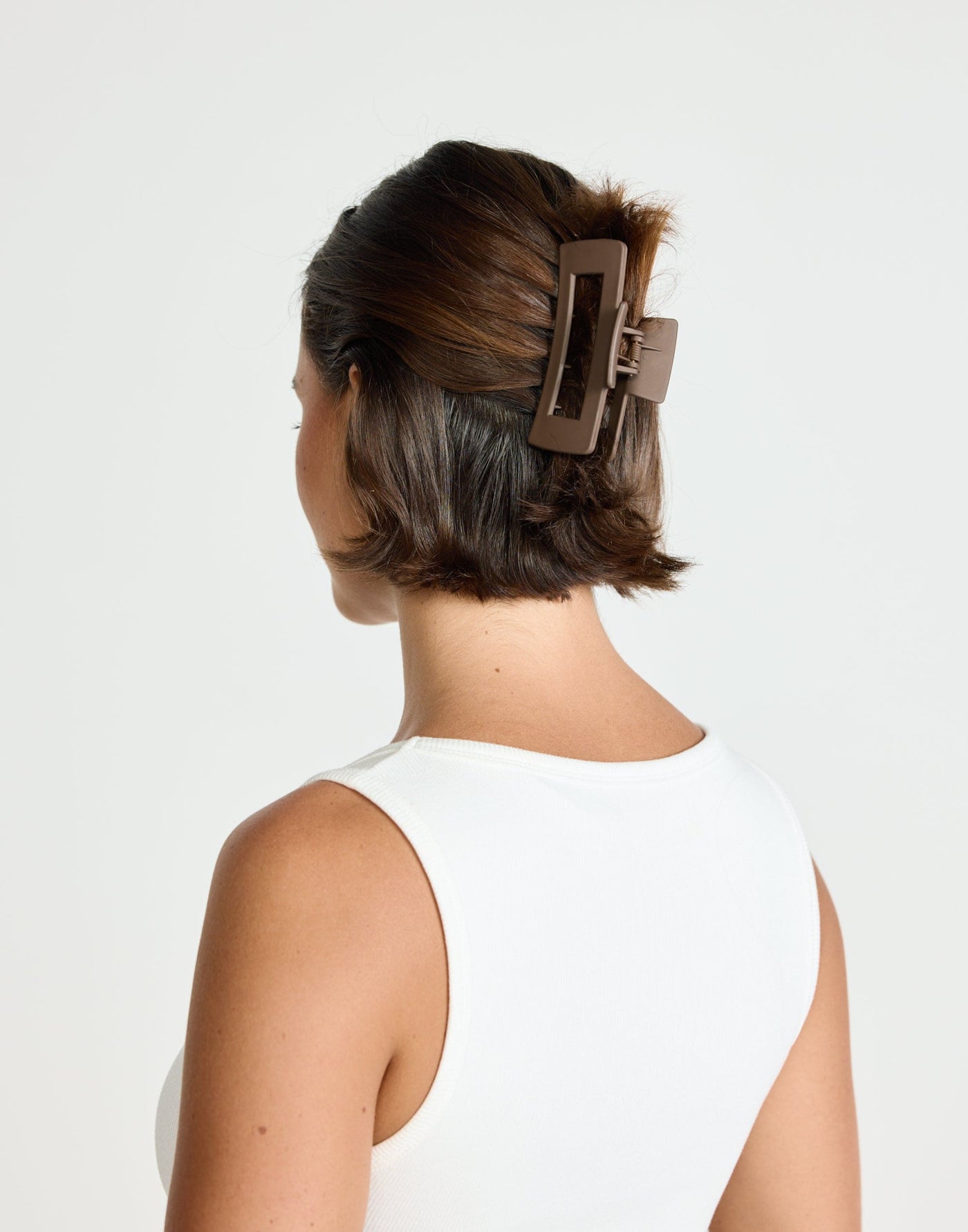 Charisse Hair Clip (Oak) | CHARCOAL Exclusive - Wide Claw Hair Clip - Women's Accessories - Charcoal Clothing