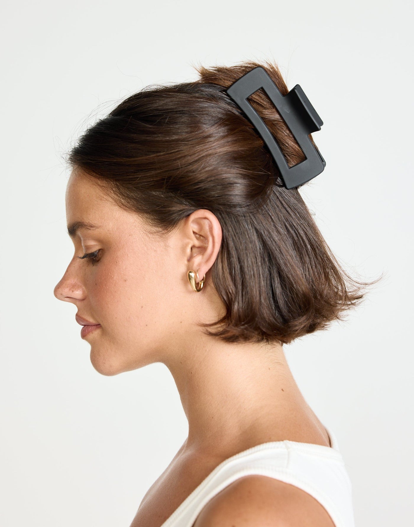 Charisse Hair Clip (Black) | CHARCOAL Exclusive - Wide Claw Hair Clip - Women's Accessories - Charcoal Clothing