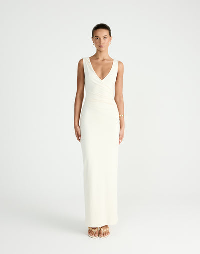 Cory Maxi Dress (Oat) - CHARCOAL Exclusive - - Women's Dress - Charcoal Clothing