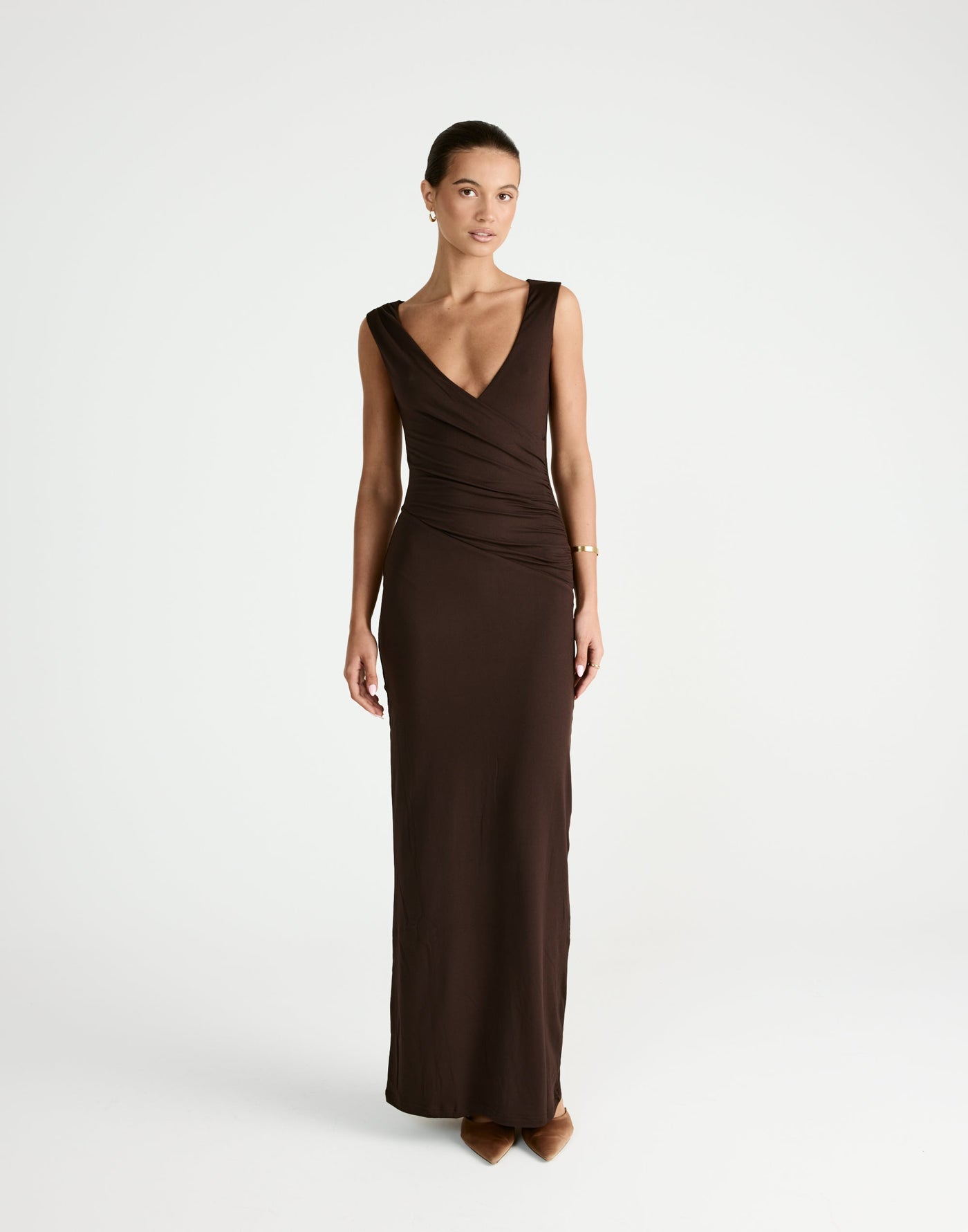 Cory Maxi Dress (Chocolate) - CHARCOAL Exclusive - - Women's Dress - Charcoal Clothing