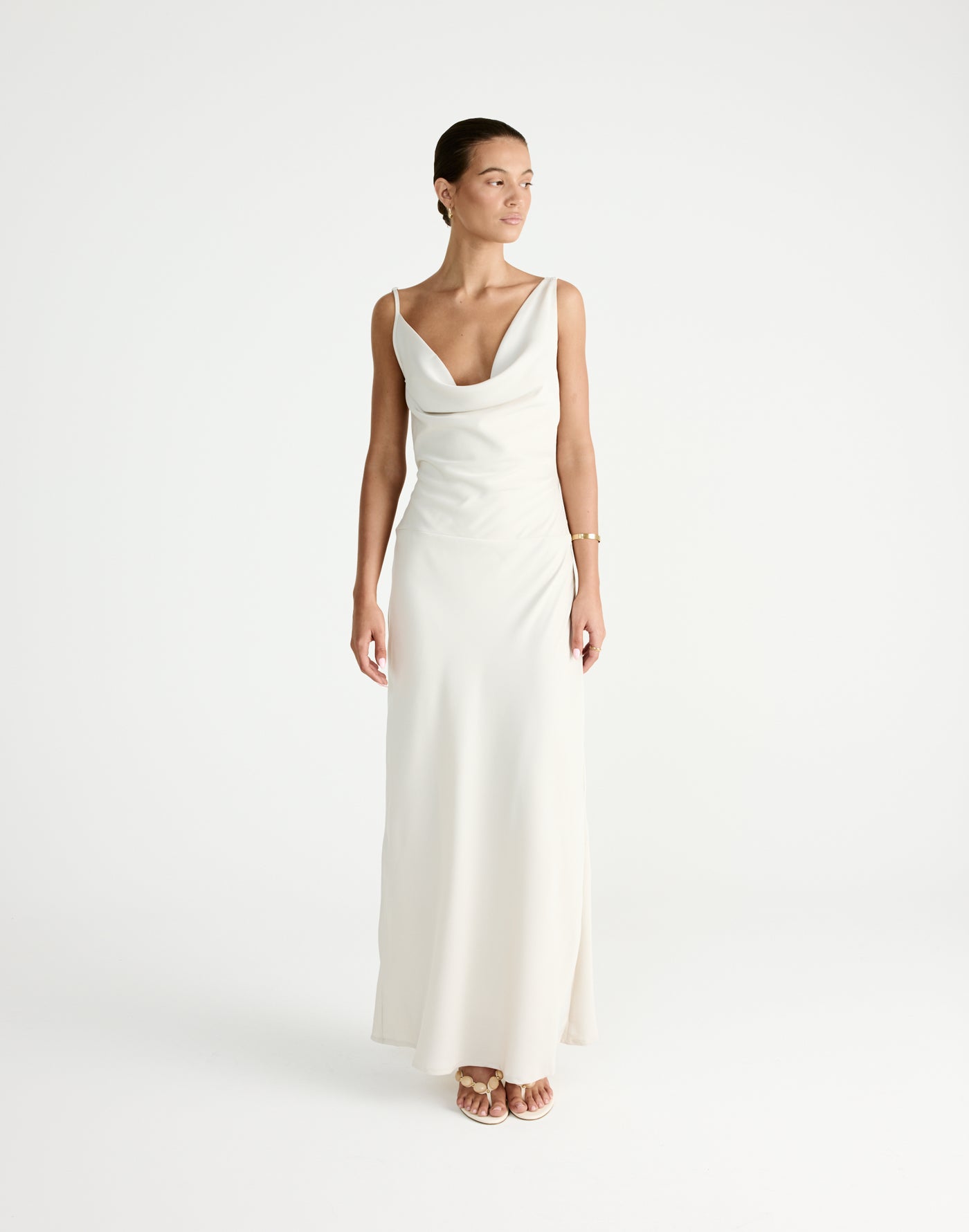 Adley Maxi Dress (Oat) | By CHARCOAL - - Women's Dress - Charcoal Clothing