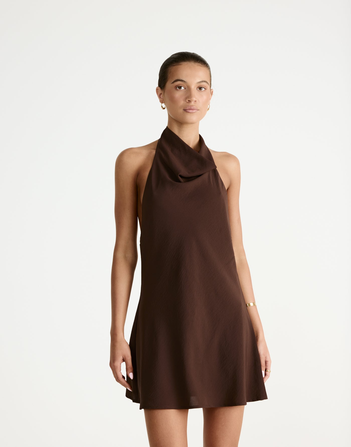 Flynn Mini Dress (Chocolate) - CHARCOAL Exclusive - - Women's Dress - Charcoal Clothing