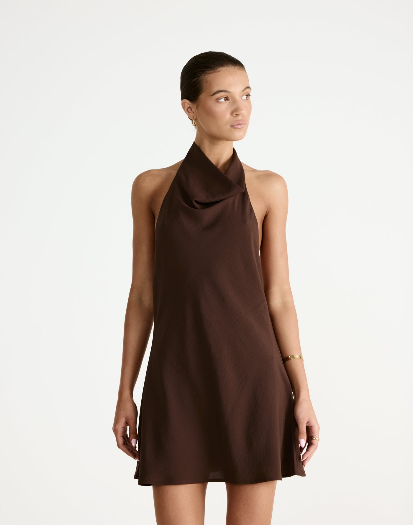 Flynn Mini Dress (Chocolate) - CHARCOAL Exclusive - - Women's Dress - Charcoal Clothing