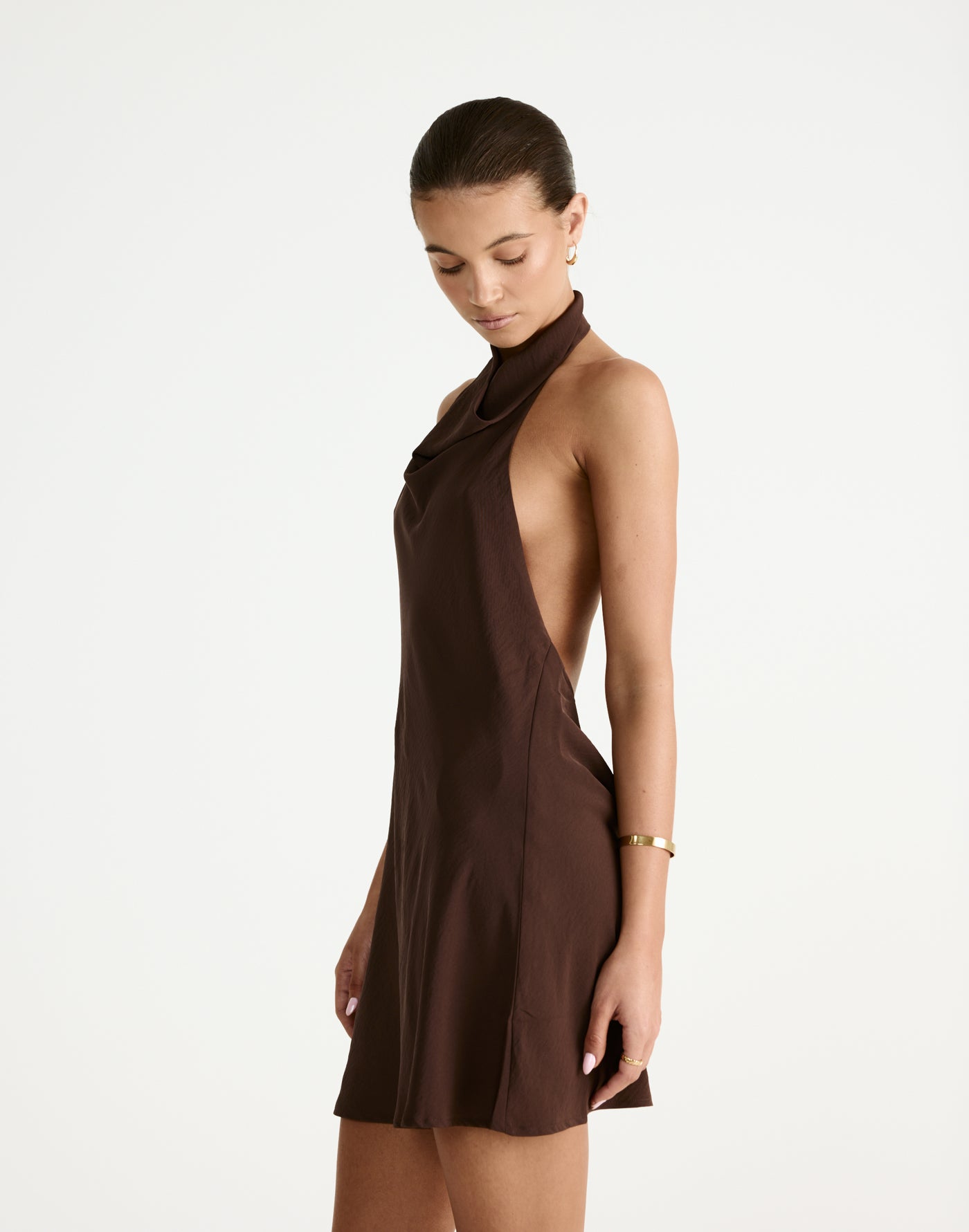 Flynn Mini Dress (Chocolate) - CHARCOAL Exclusive - - Women's Dress - Charcoal Clothing