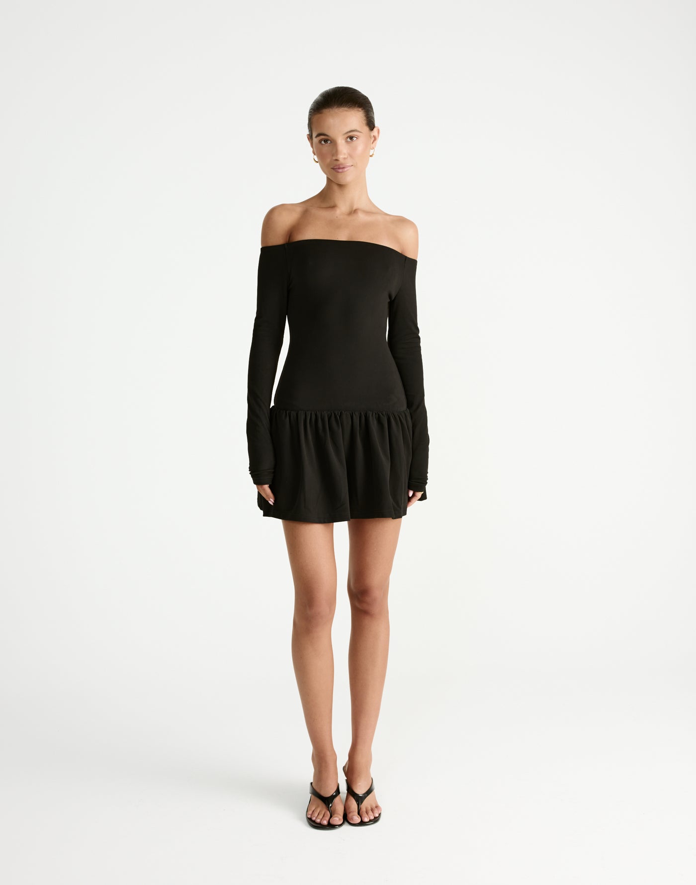 Yanna Long Sleeve Mini Dress (Black) - CHARCOAL Exclusive - - Women's Dress - Charcoal Clothing