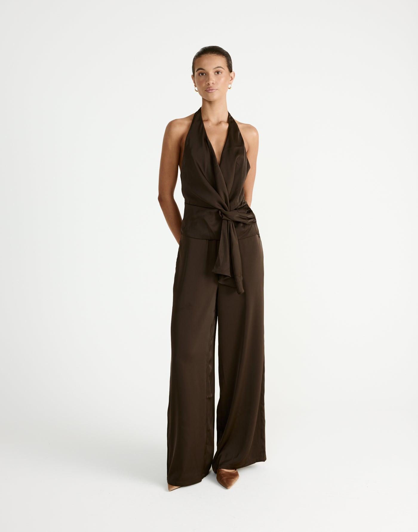 Belinda Pants (Chocolate) | By CHARCOAL - - Women's Pants - Charcoal Clothing