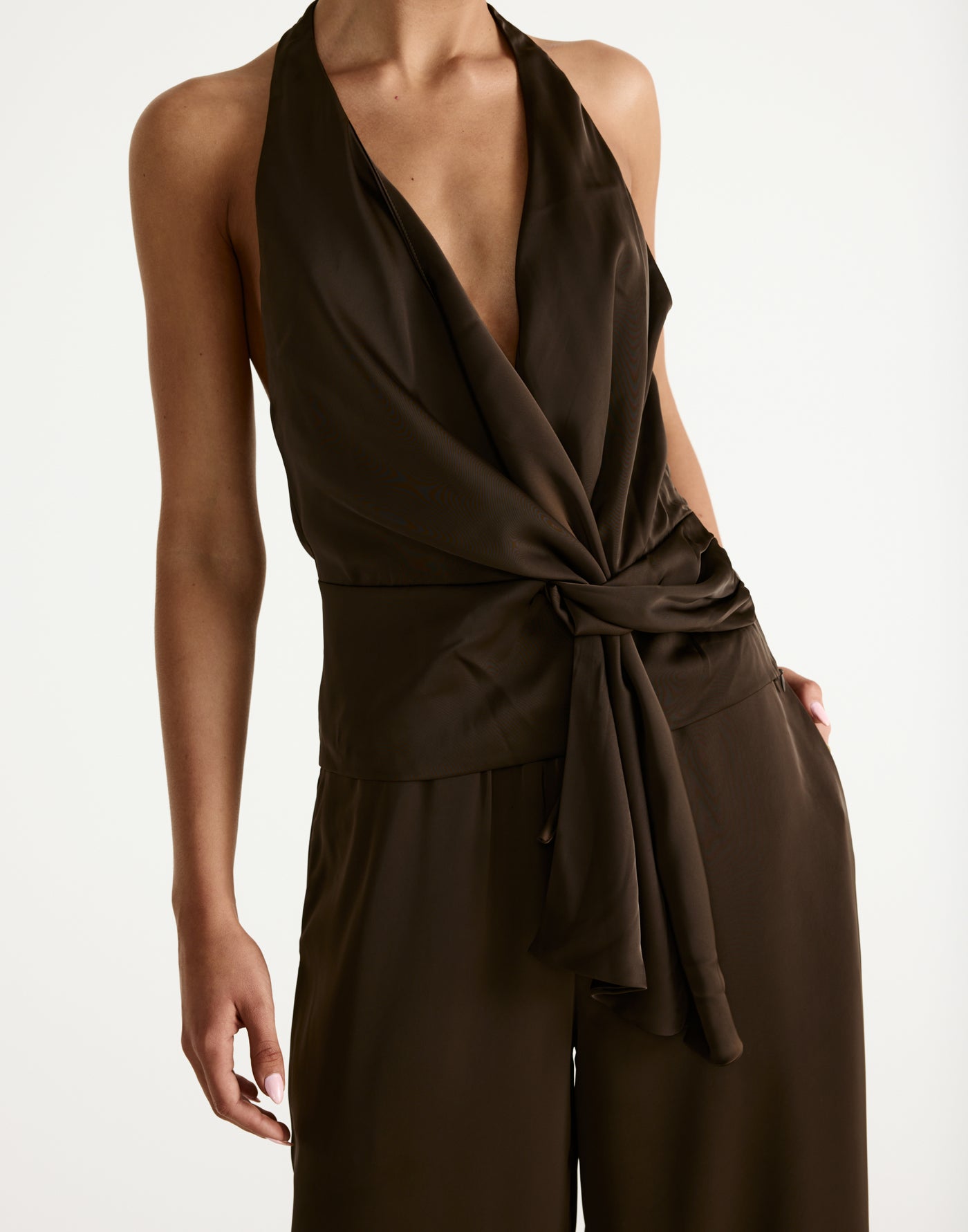 Belinda Top (Chocolate) | By CHARCOAL - - Women's Top - Charcoal Clothing