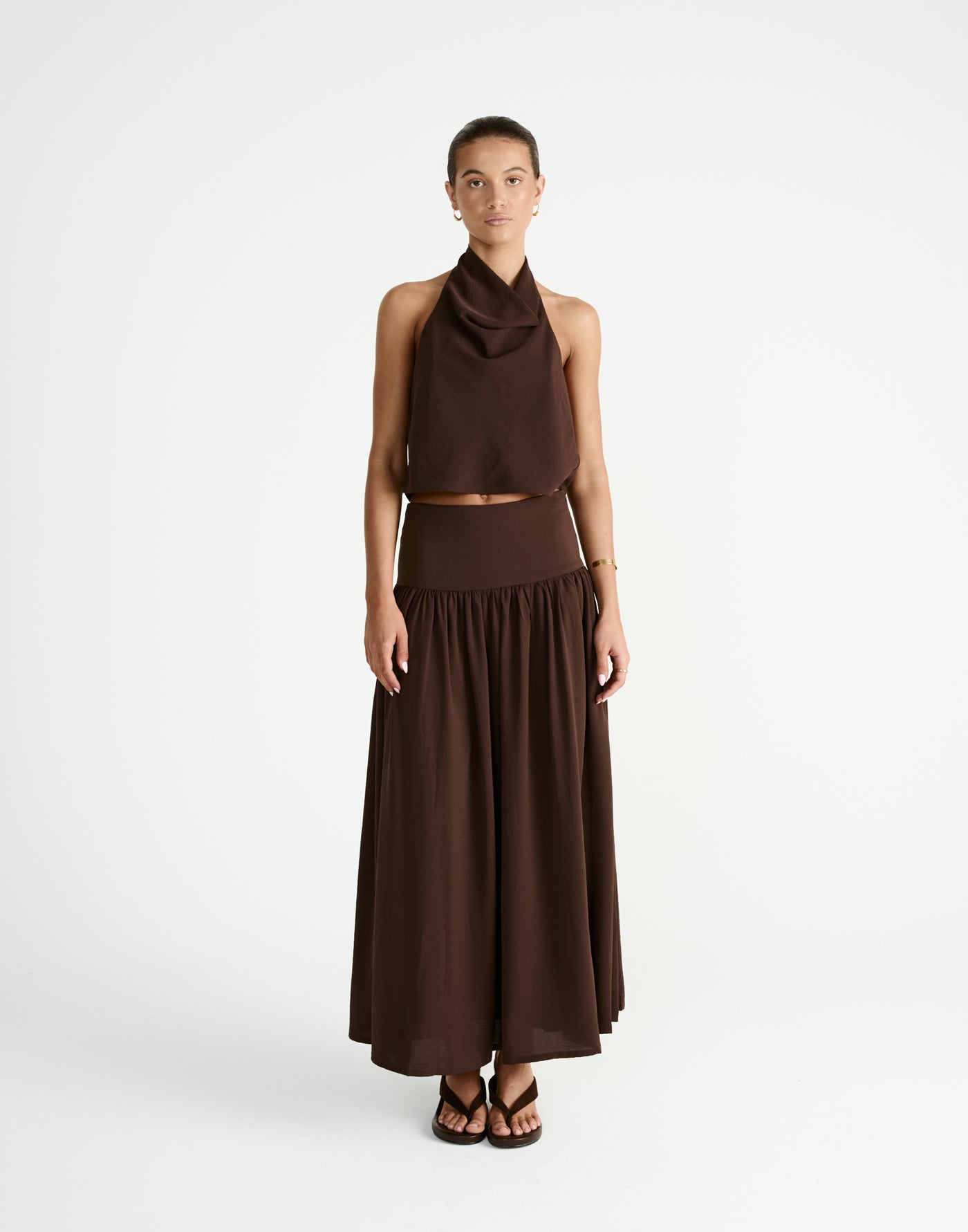 Flynn Maxi Skirt (Chocolate) | CHARCOAL Exclusive - - Women's Skirt - Charcoal Clothing