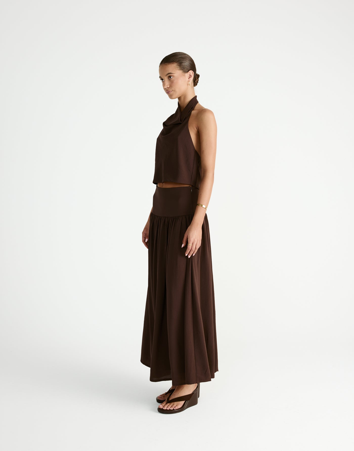 Flynn Top (Chocolate) - CHARCOAL Exclusive - - Women's Top - Charcoal Clothing