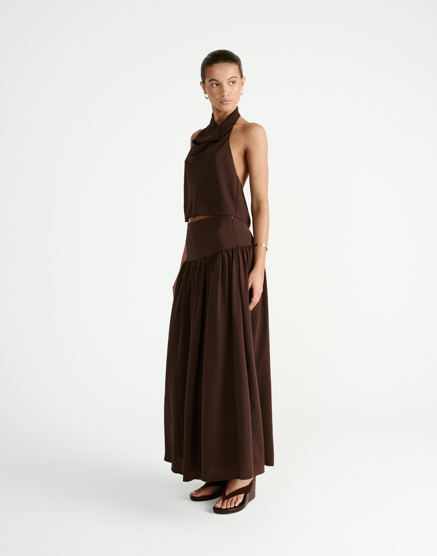 Flynn Maxi Skirt (Chocolate) | CHARCOAL Exclusive - - Women's Skirt - Charcoal Clothing