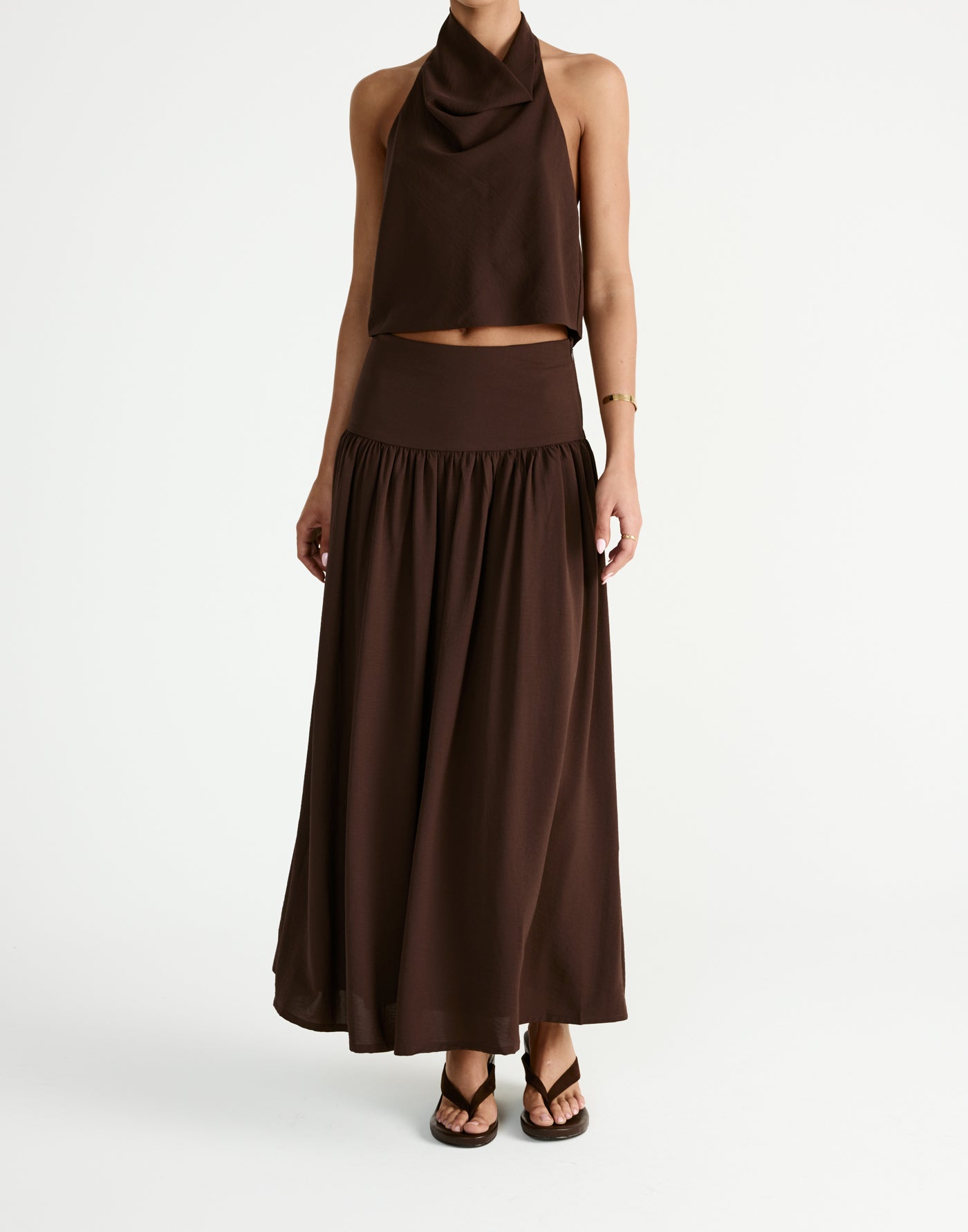 Flynn Maxi Skirt (Chocolate) | CHARCOAL Exclusive - - Women's Skirt - Charcoal Clothing