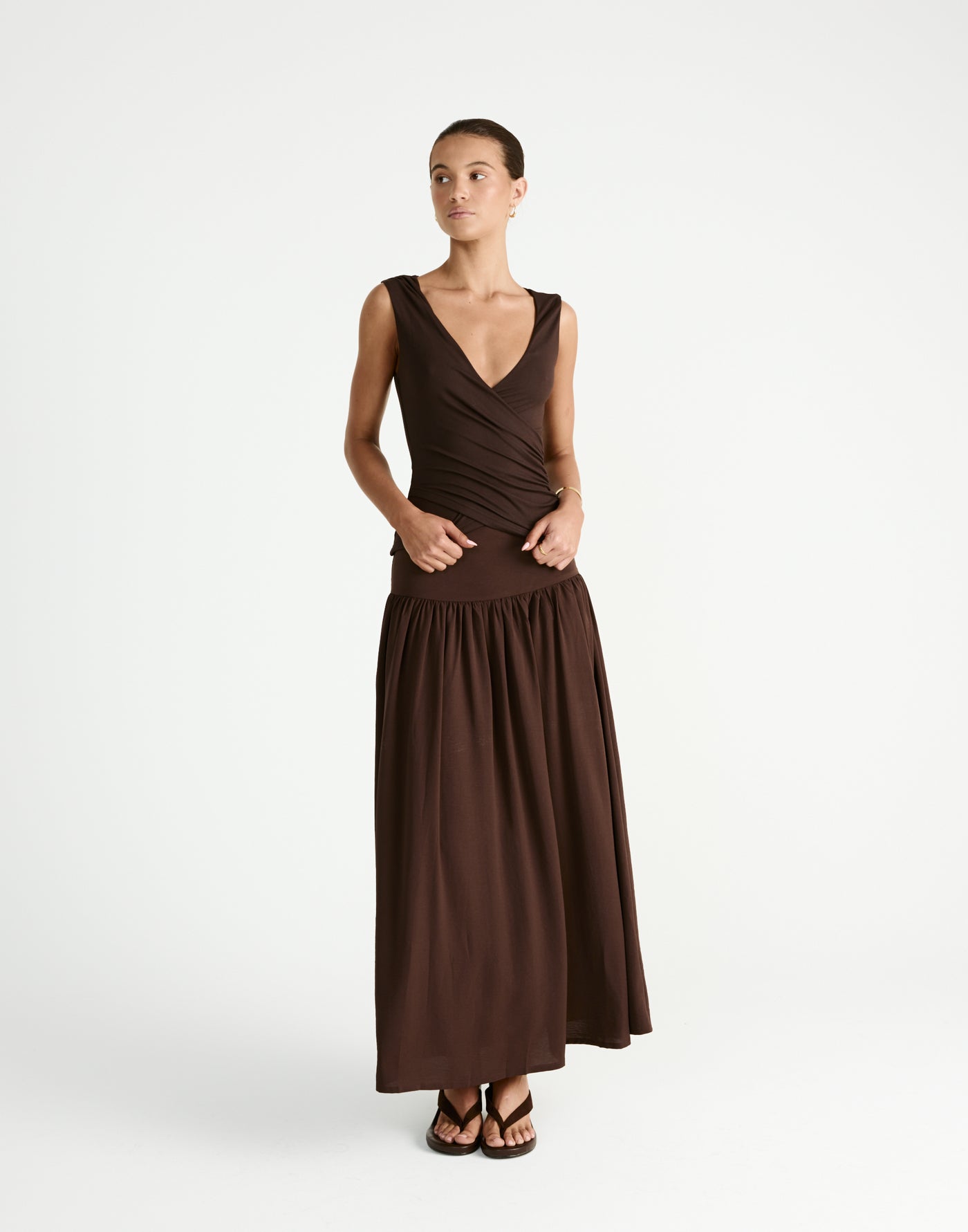 Cory Top (Chocolate) - CHARCOAL Exclusive - - Women's Top - Charcoal Clothing
