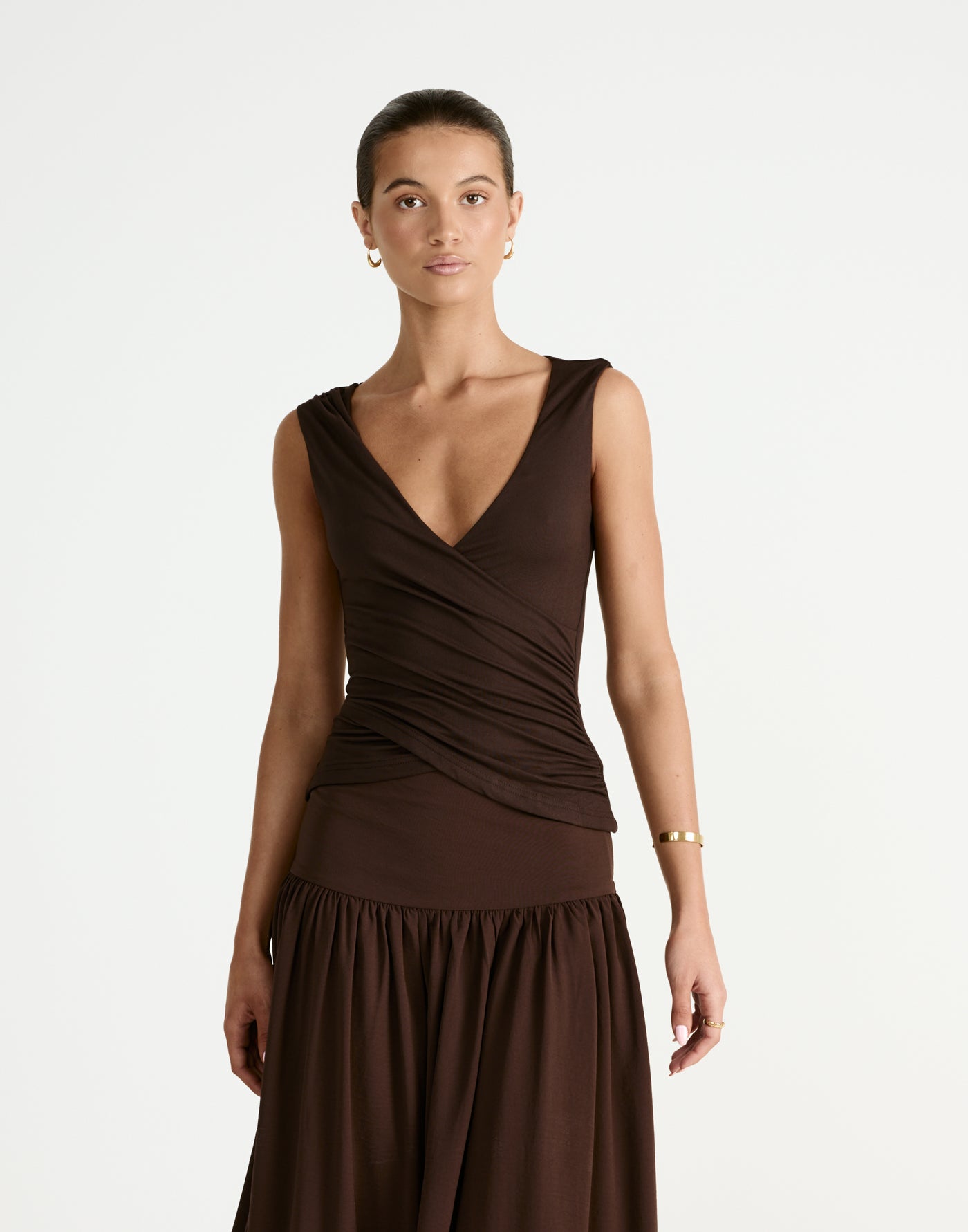 Cory Top (Chocolate) - CHARCOAL Exclusive - - Women's Top - Charcoal Clothing