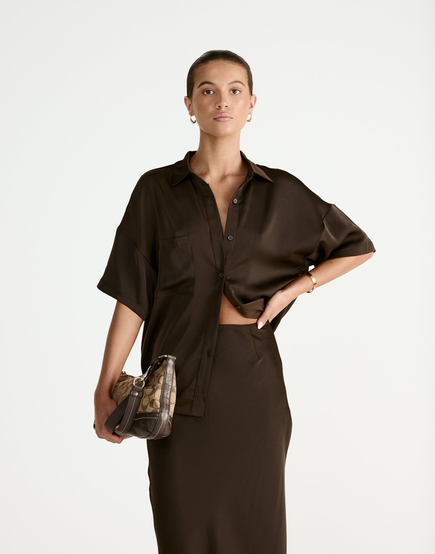 Morena Top (Chocolate) | By CHARCOAL - - Women's Top - Charcoal Clothing