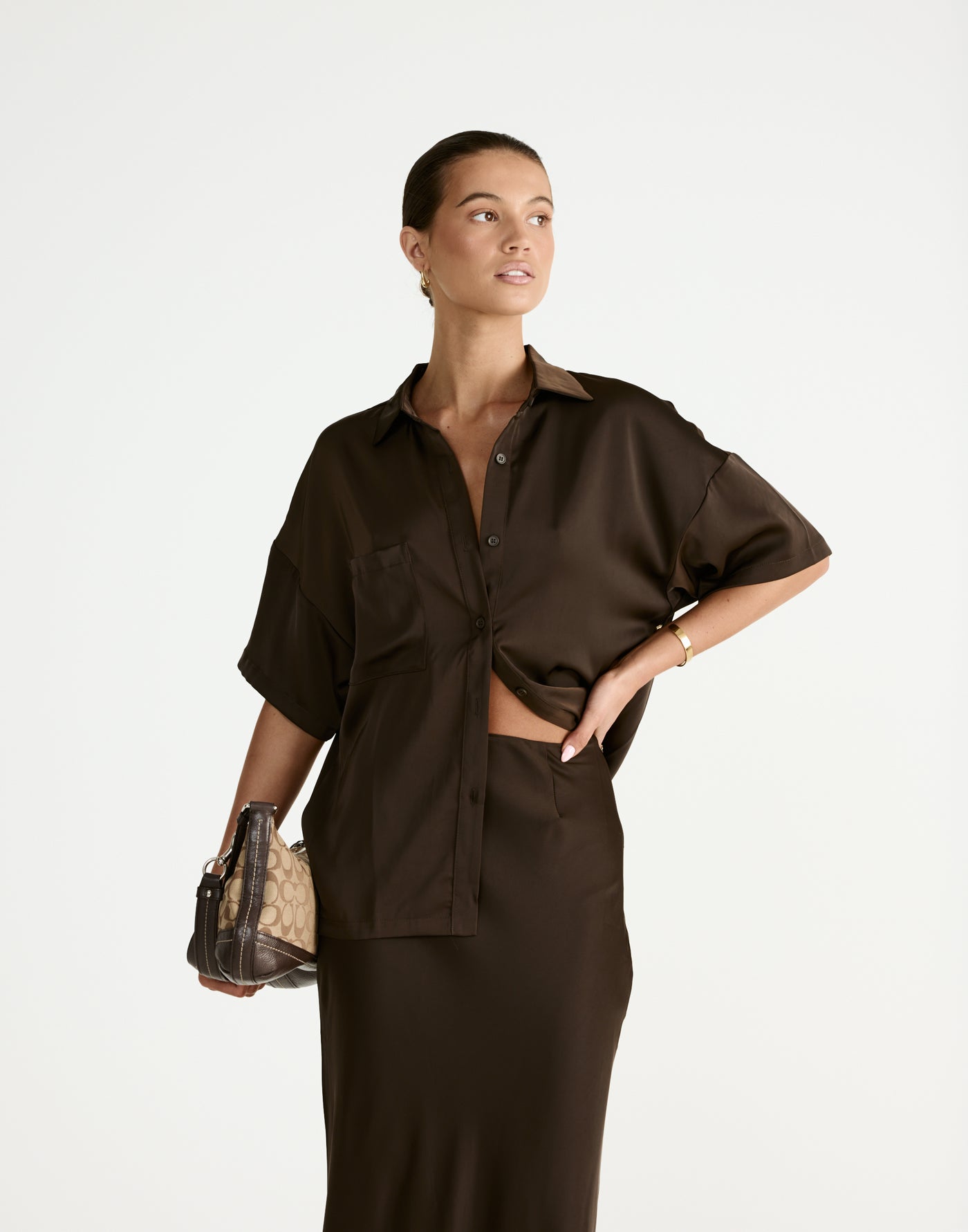 Morena Top (Chocolate) | By CHARCOAL - - Women's Top - Charcoal Clothing