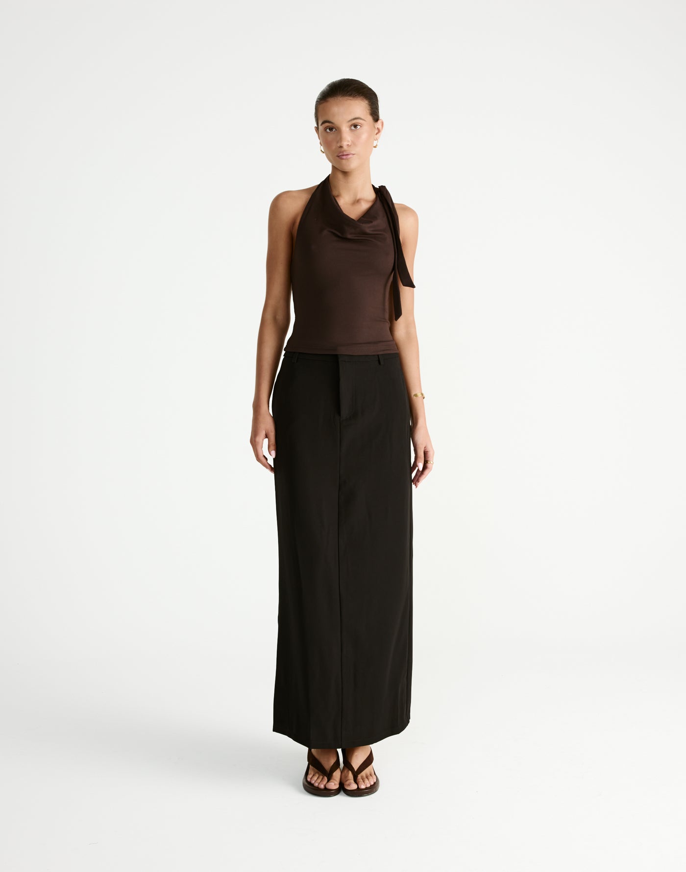 Jairo Top (Chocolate) - CHARCOAL Exclusive - - Women's Top - Charcoal Clothing