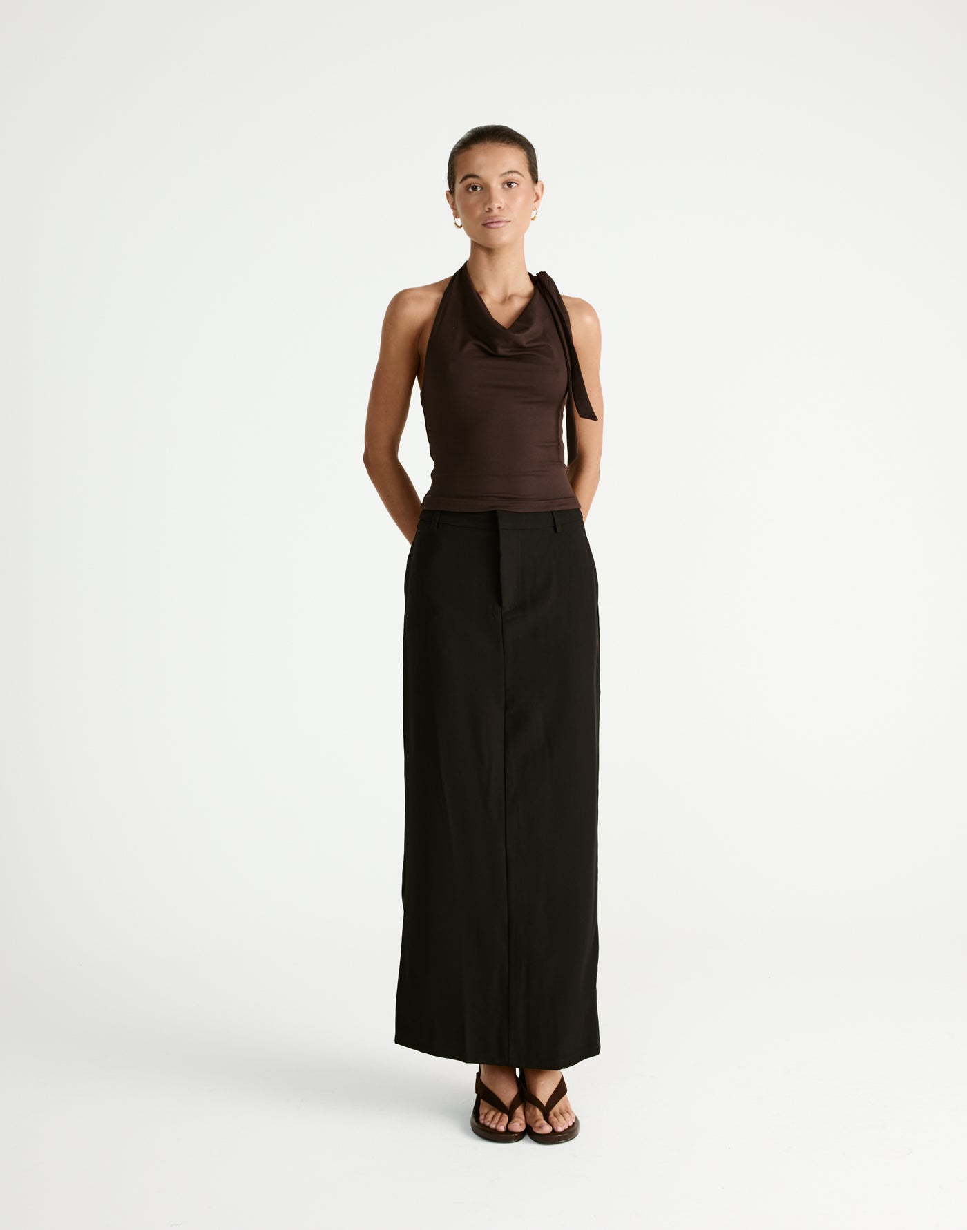 Jairo Top (Chocolate) - CHARCOAL Exclusive - - Women's Top - Charcoal Clothing