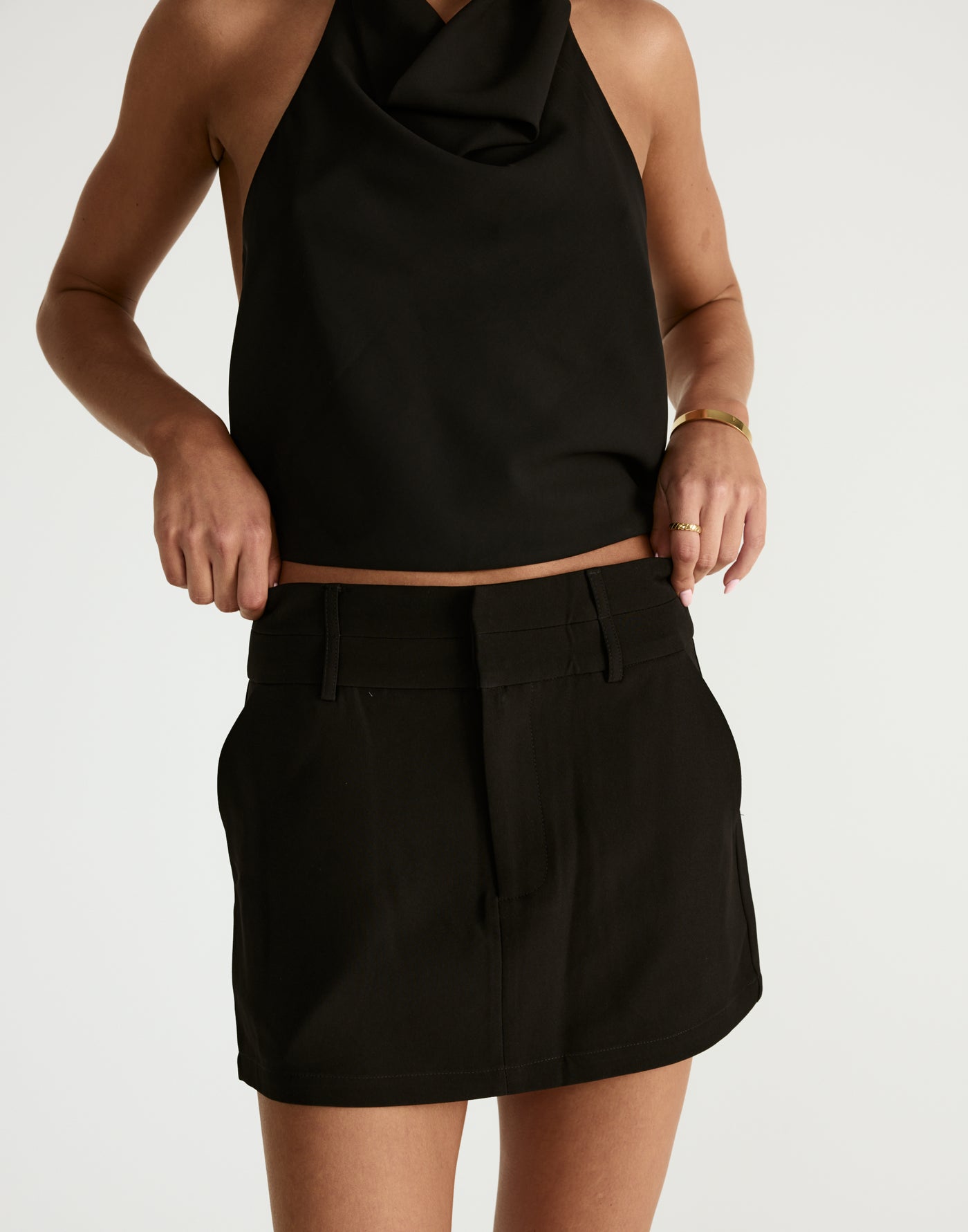 Aster Mini Skirt (Black) | By CHARCOAL - - Women's Pants - Charcoal Clothing