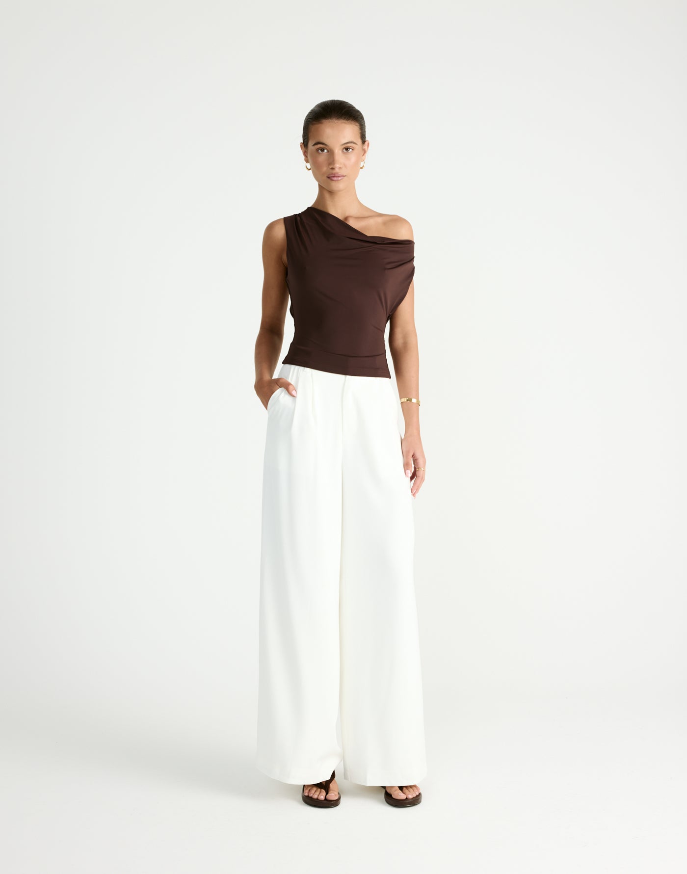 Granger Top (Chocolate) - CHARCOAL Exclusive - - Women's Top - Charcoal Clothing