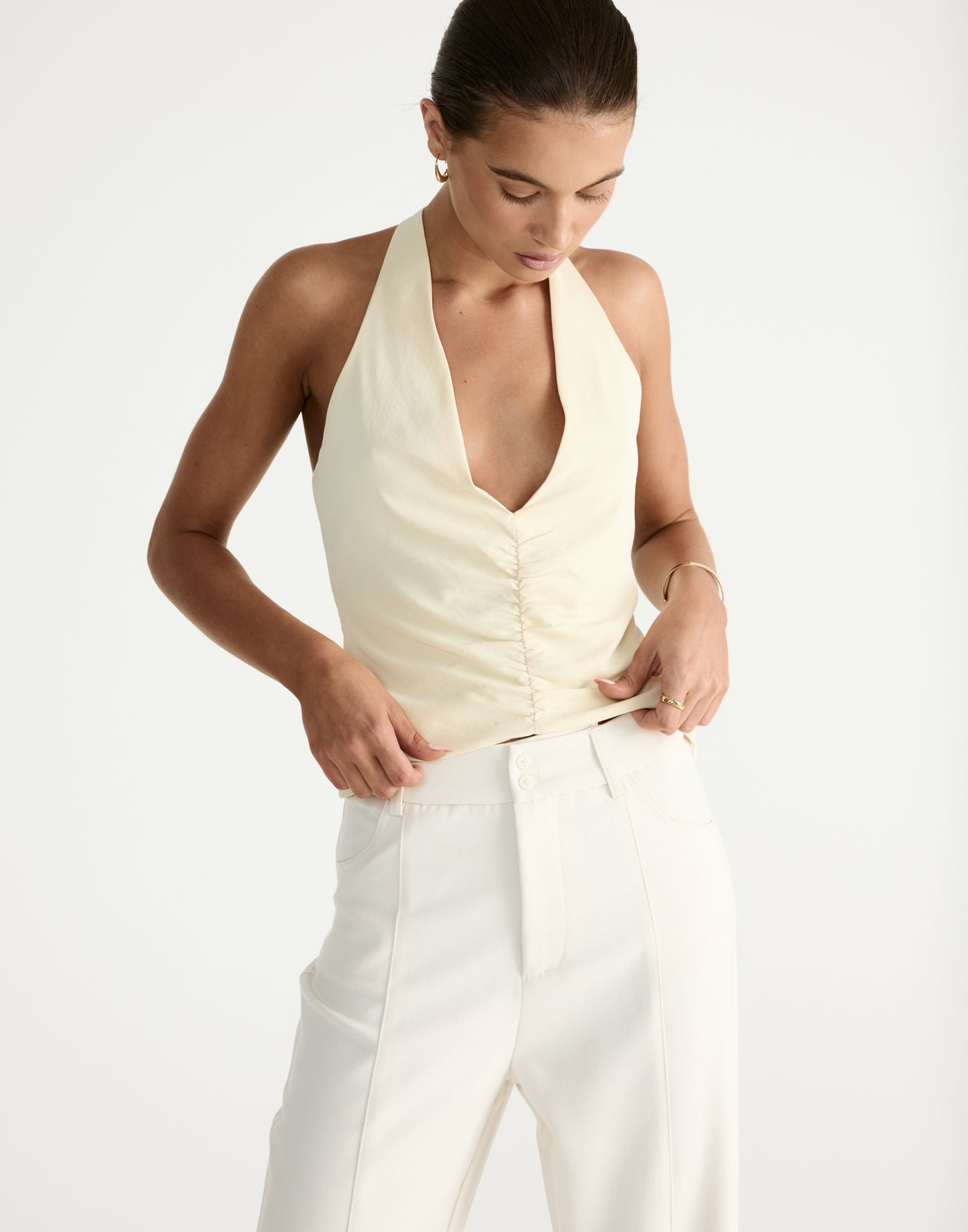 Keane Pants (Oat) | By CHARCOAL - - Women's Pants - Charcoal Clothing