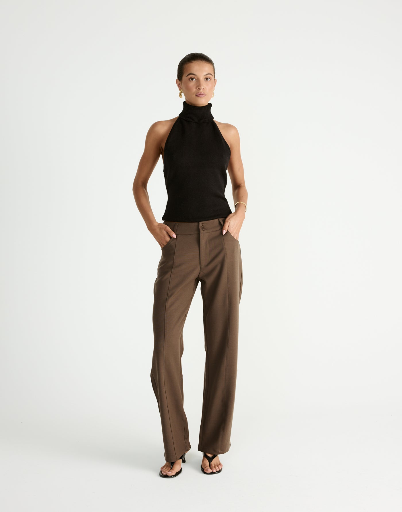 Idris Pants (Chocolate) | By CHARCOAL - - Women's Pants - Charcoal Clothing