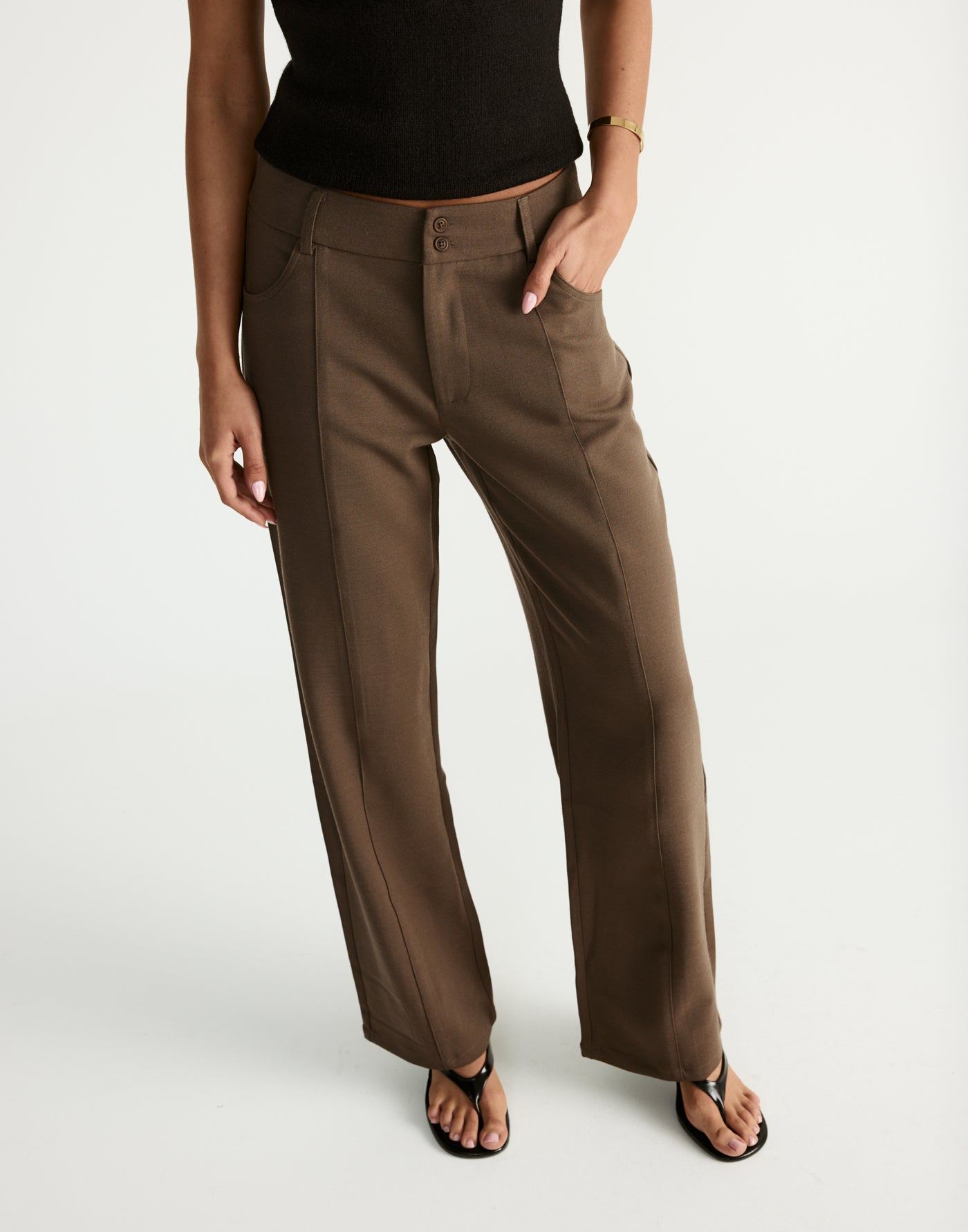 Idris Pants (Chocolate) | By CHARCOAL - - Women's Pants - Charcoal Clothing