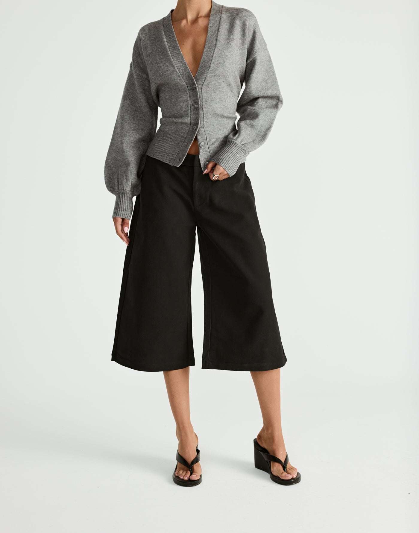 Symphony Midi Pants (Black) | CHARCOAL Exclusive - - Women's Pants - Charcoal Clothing