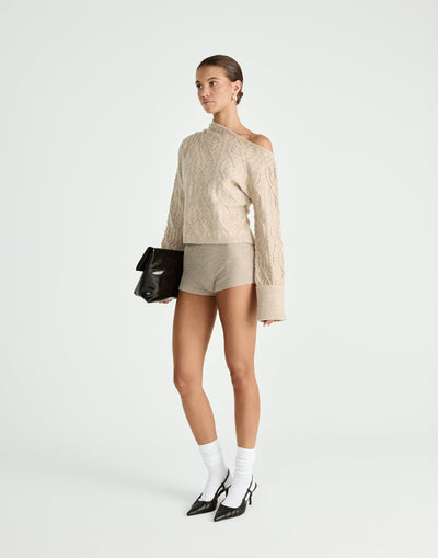 Oracle Jumper (Latte) | CHARCOAL Exclusive - - Women's Top - Charcoal Clothing