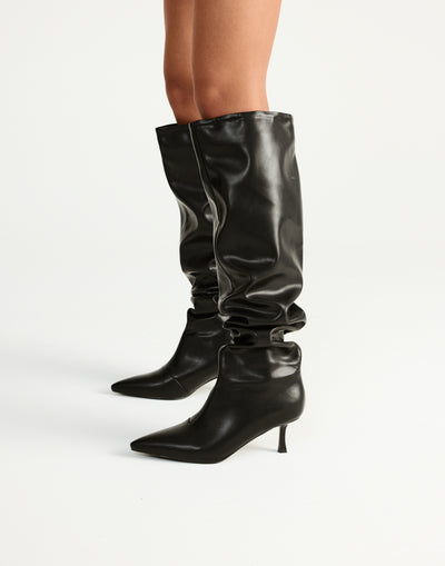 Undina Boots (Black) - By Billini - - Women's Shoes - Charcoal Clothing