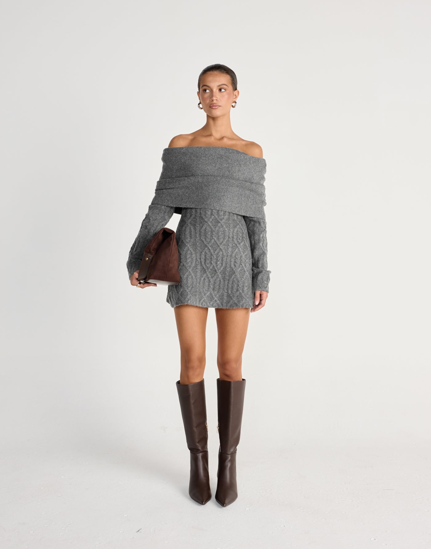  - Women's Dress - Charcoal Clothing