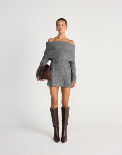  - Women's Dress - Charcoal Clothing