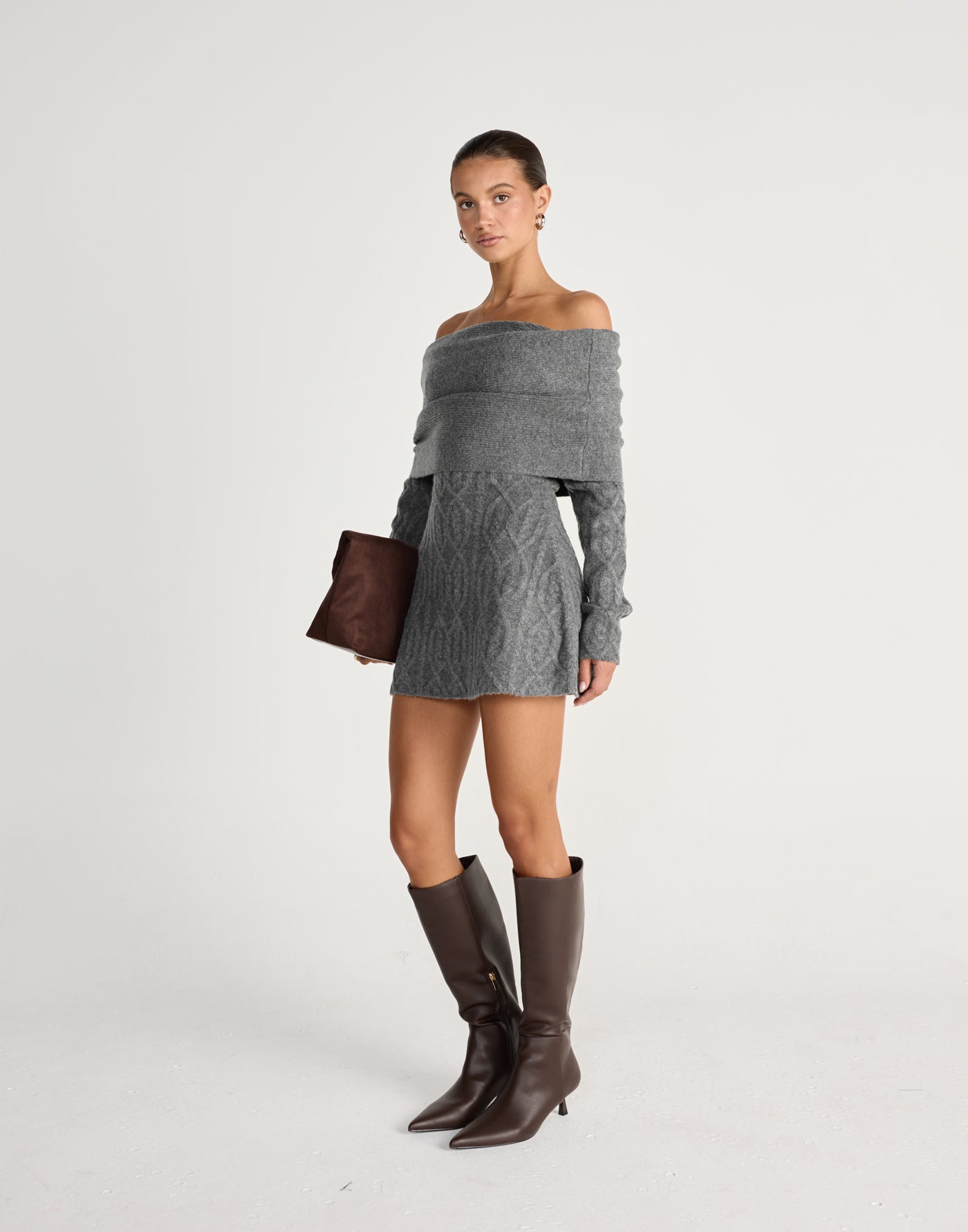  - Women's Dress - Charcoal Clothing