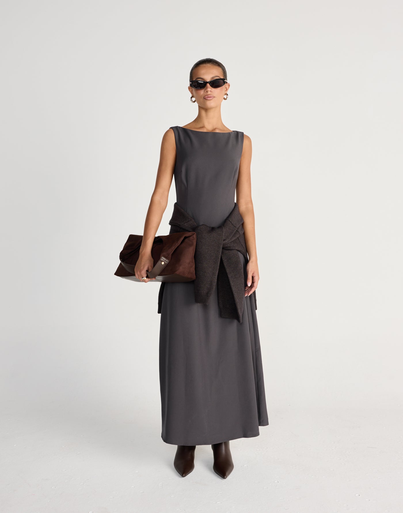  - Women's Dress - Charcoal Clothing