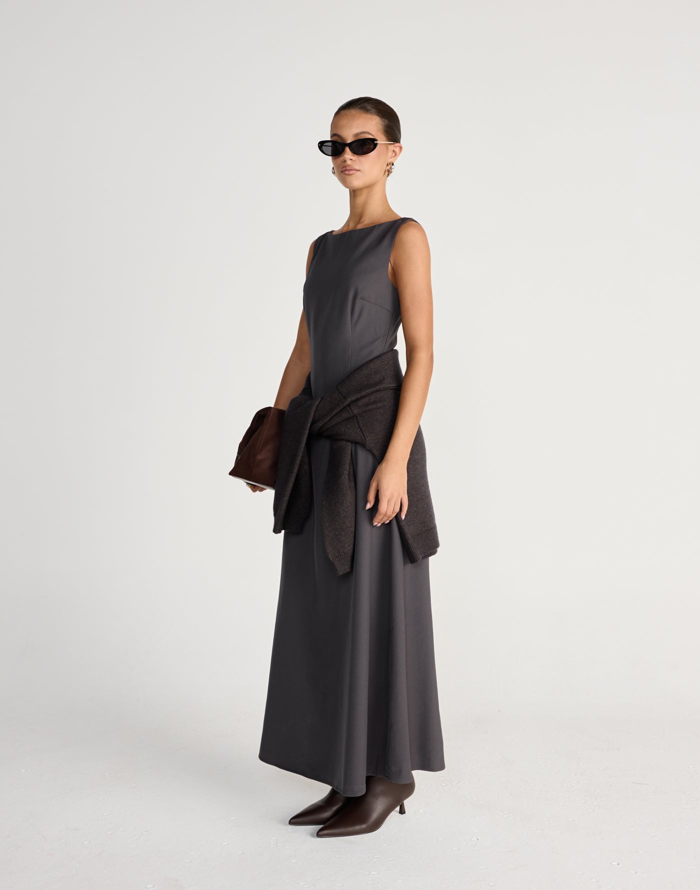  - Women's Dress - Charcoal Clothing
