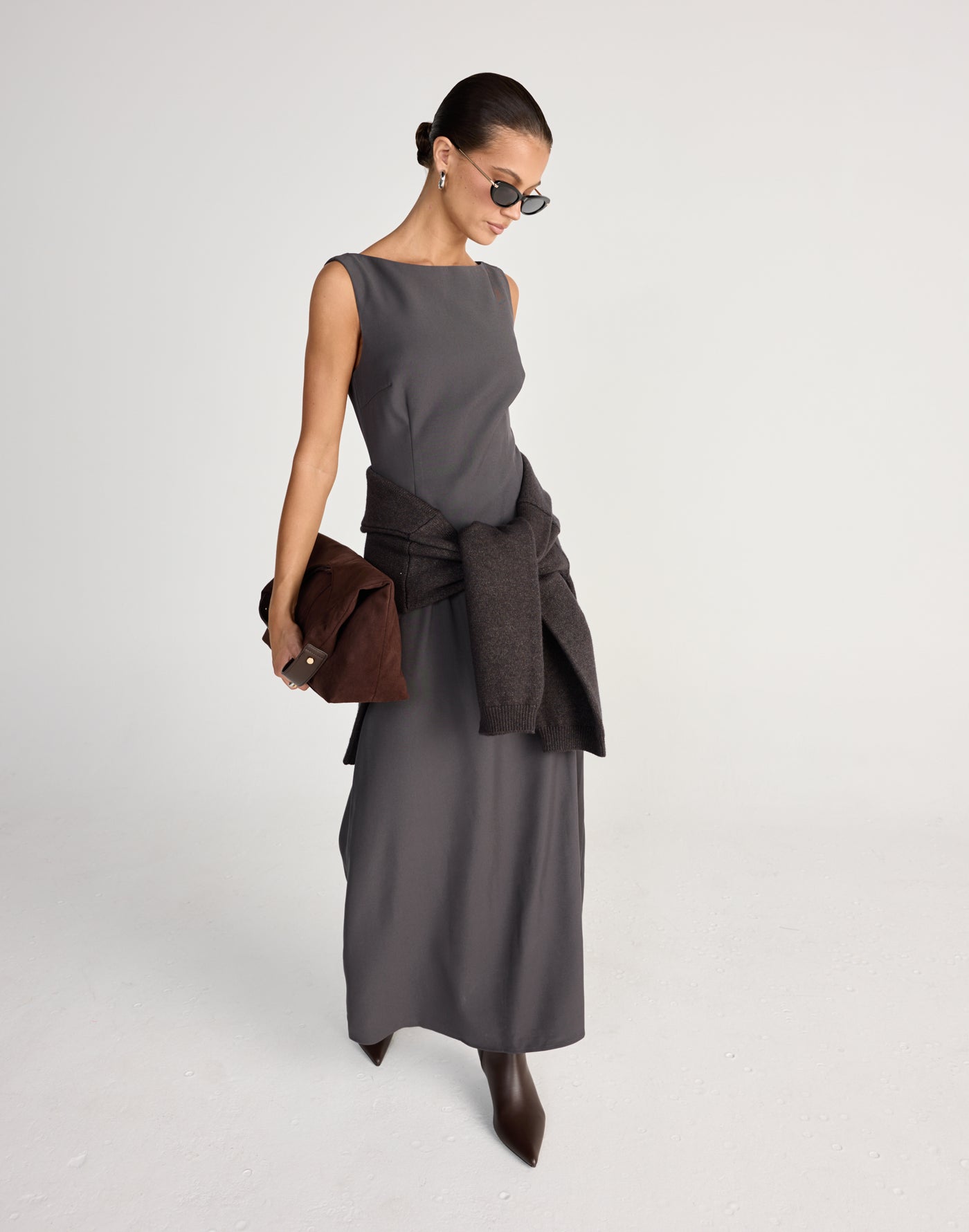  - Women's Dress - Charcoal Clothing