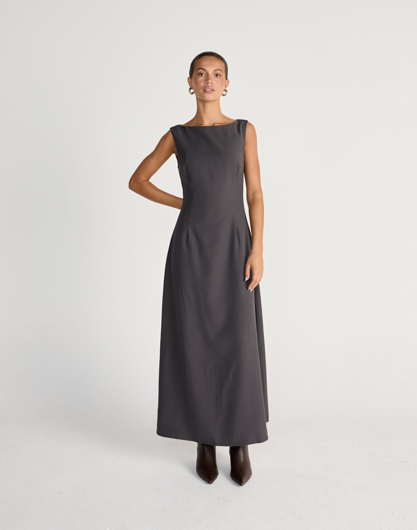  - Women's Dress - Charcoal Clothing