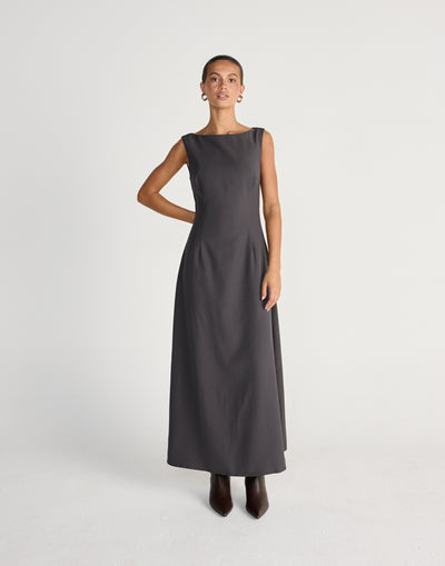  - Women's Dress - Charcoal Clothing