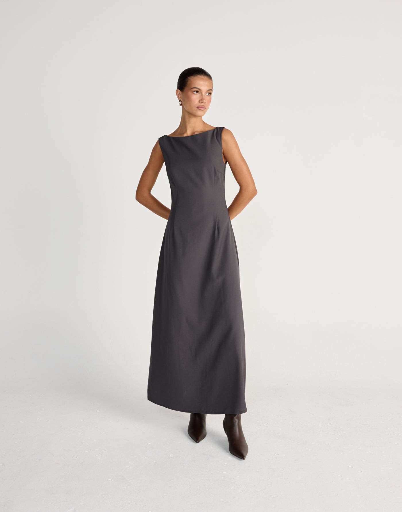  - Women's Dress - Charcoal Clothing