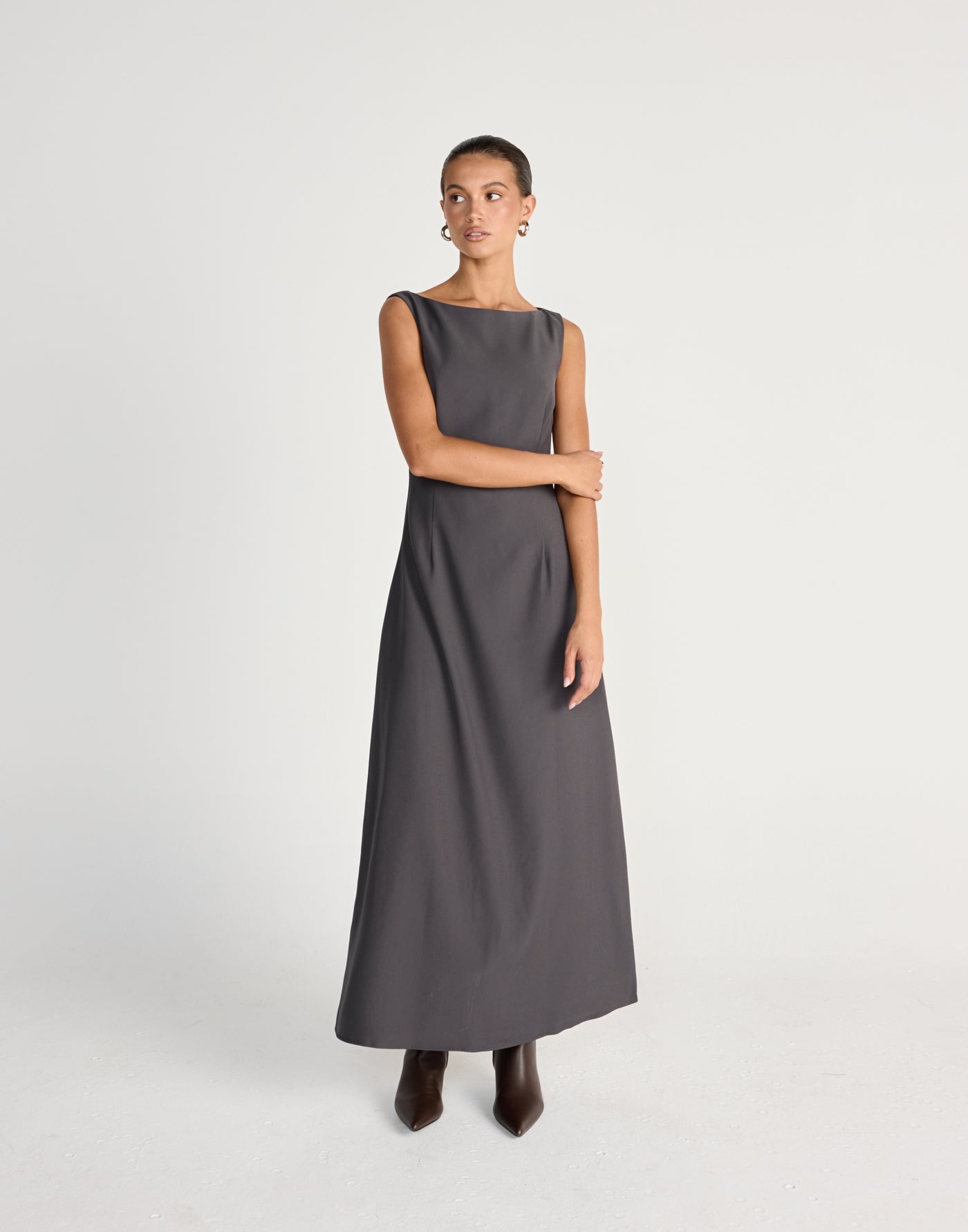  - Women's Dress - Charcoal Clothing