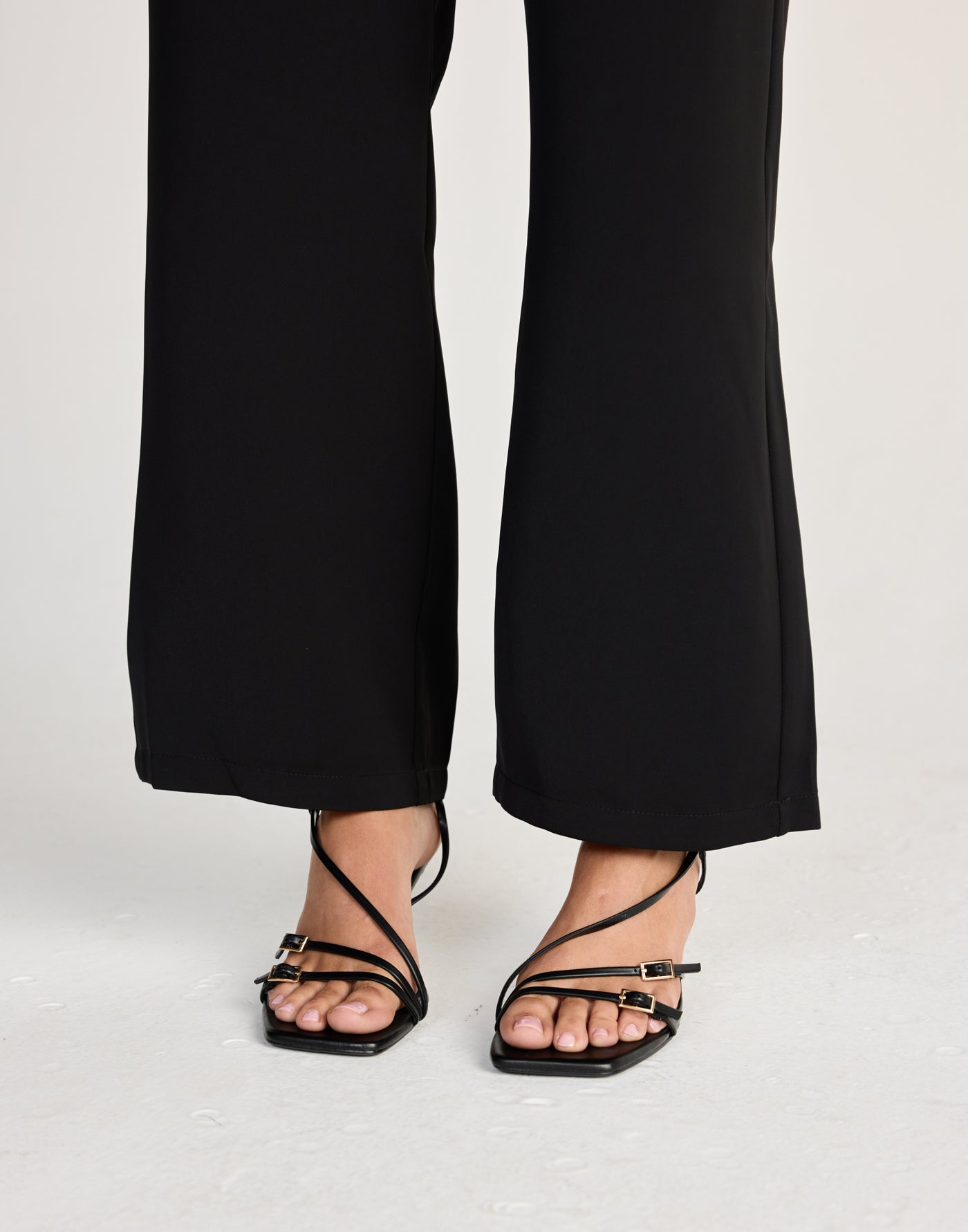 Toshie Heels (Black) - By Billini - Strappy black heels with squared toe - Women's Shoes - Charcoal Clothing