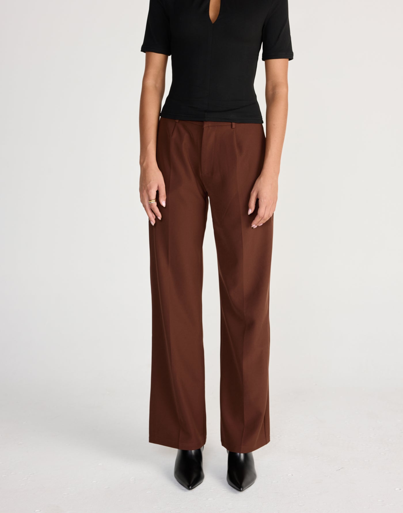 Flint Pants (Brick) - CHARCOAL EXCLUSIVE - STRAIGHT LEG MID RISE PANTS - Women's Pants - Charcoal Clothing