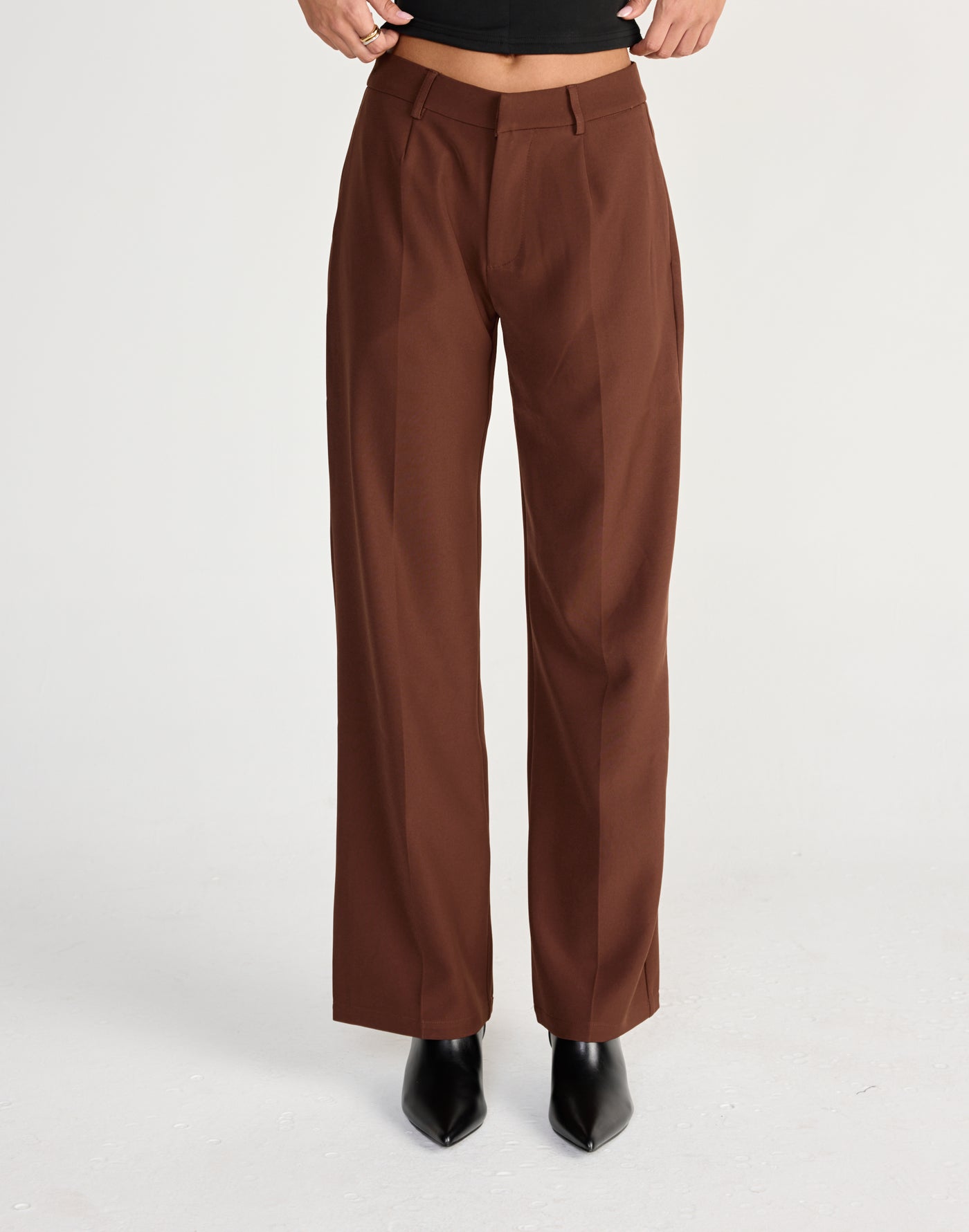 Flint Pants (Brick) - CHARCOAL EXCLUSIVE - STRAIGHT LEG MID RISE PANTS - Women's Pants - Charcoal Clothing