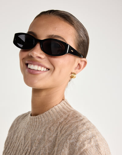 The Kasia Sunglasses (Black-Black) - By Banb - Black frame and tint sunglasses - Women's Accessories - Charcoal Clothing