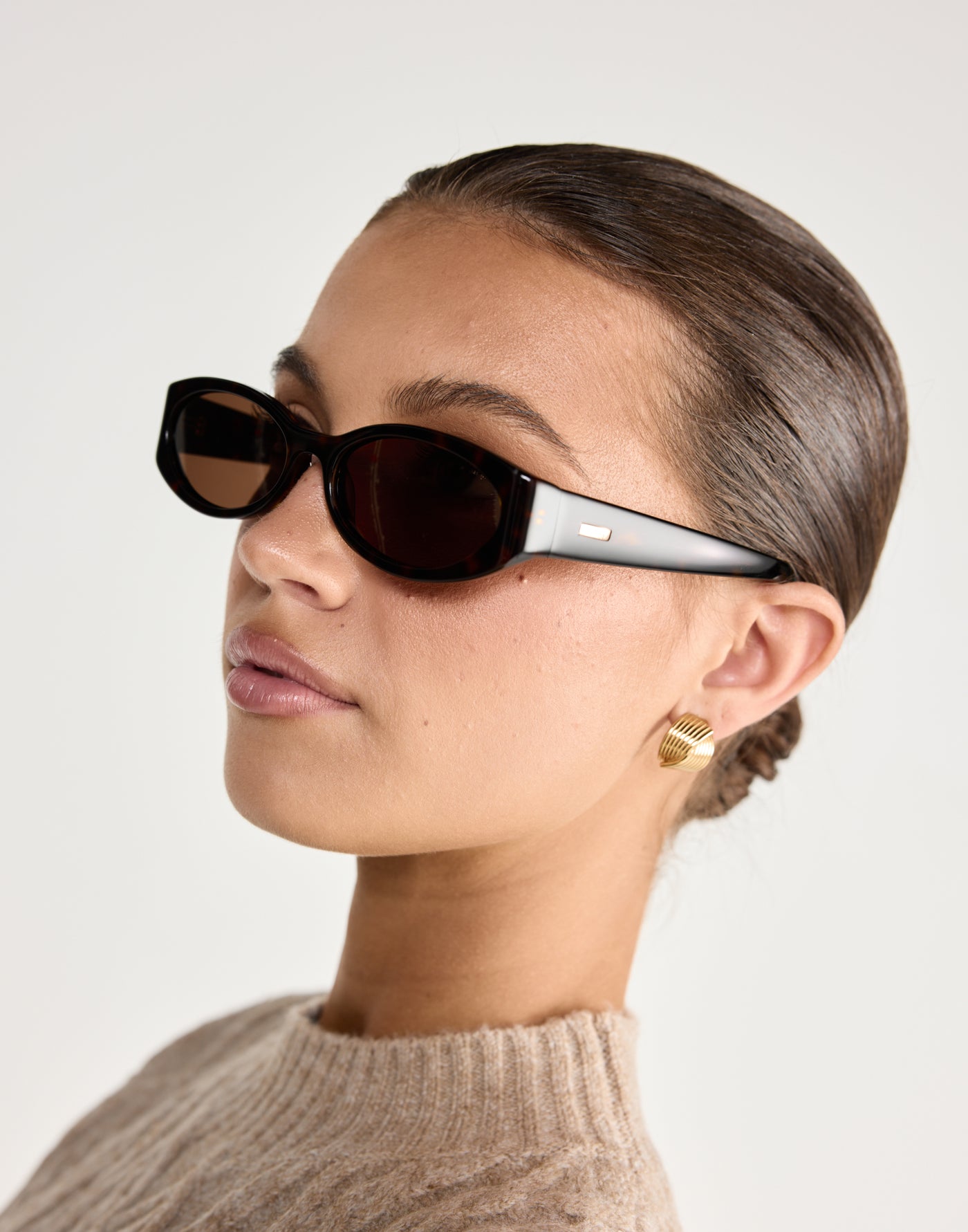 The Kasia Sunglasses (Havana Tort - Walnut) - By Banb - Brown frame and tint sunglasses - Women's Accessories - Charcoal Clothing