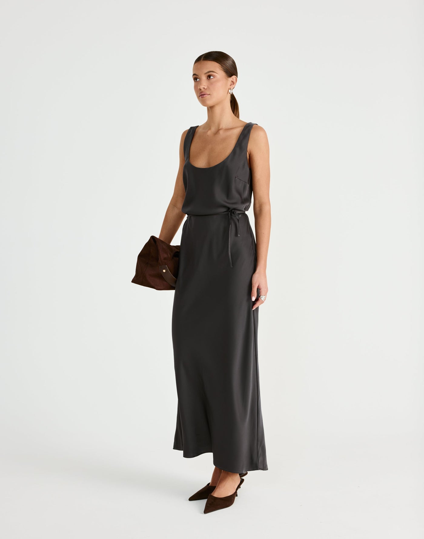  - Women's Dress - Charcoal Clothing