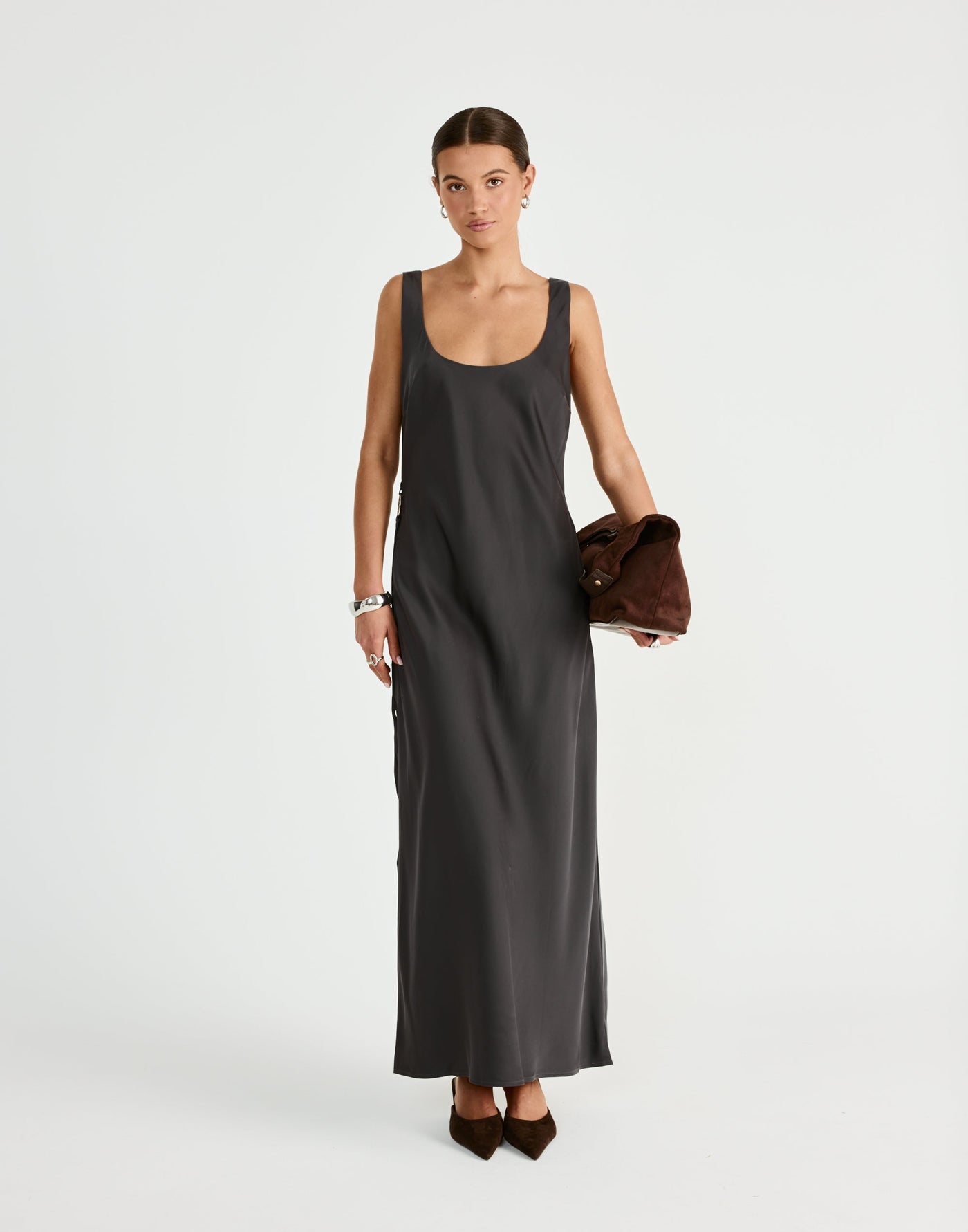  - Women's Dress - Charcoal Clothing