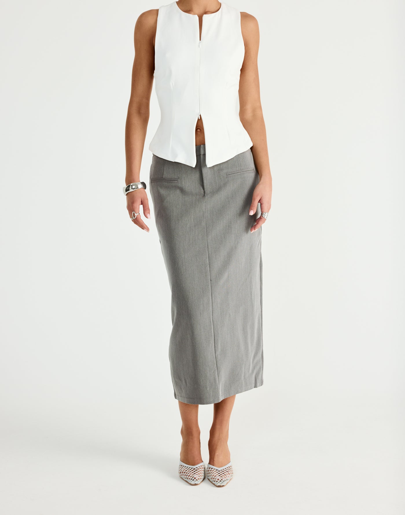  - Women's Skirt - Charcoal Clothing