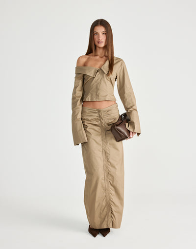 Arion Shirt (Mocha) | CHARCOAL Exclusive - - Women's Top - Charcoal Clothing